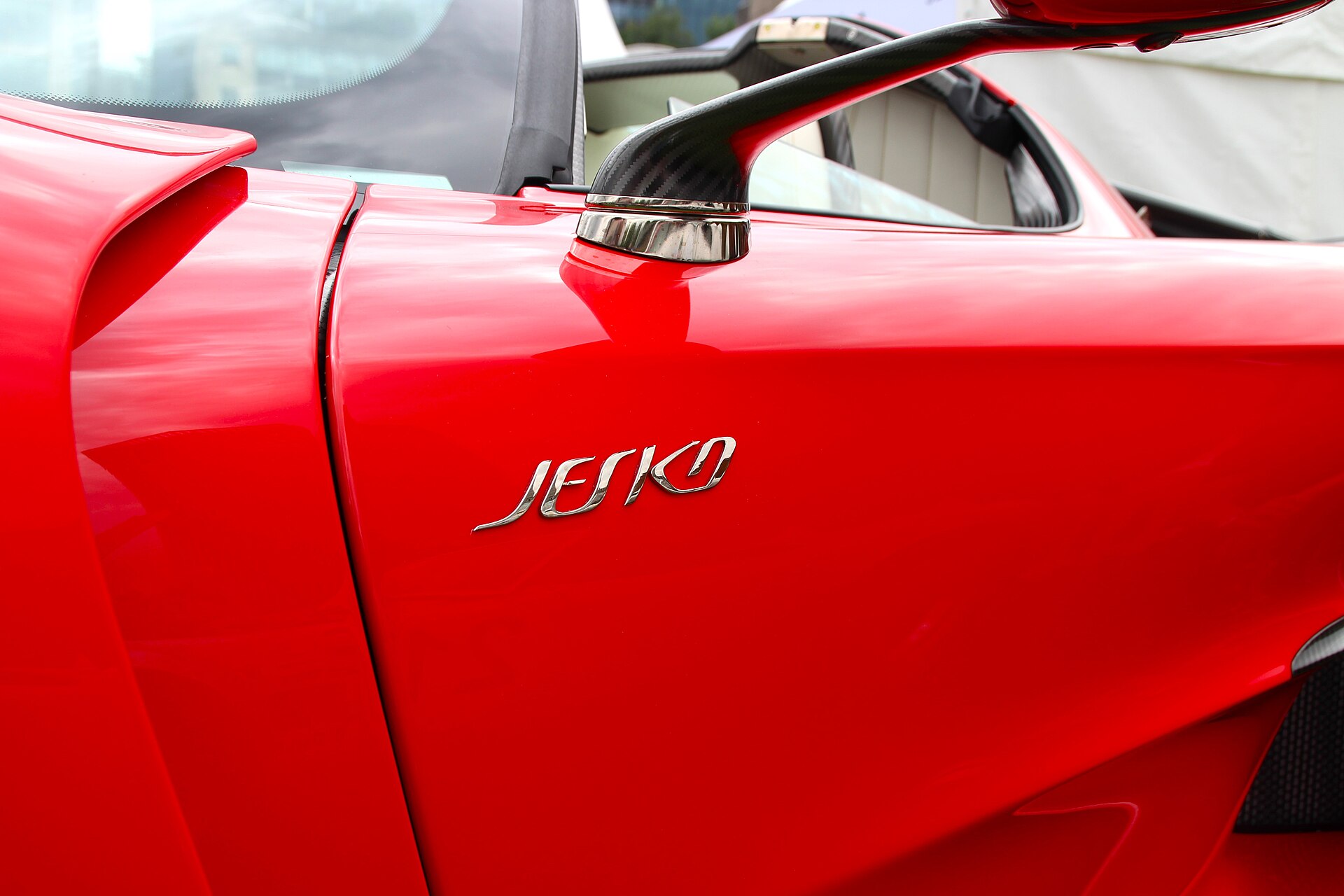 Koenigsegg Jesko badge close-up