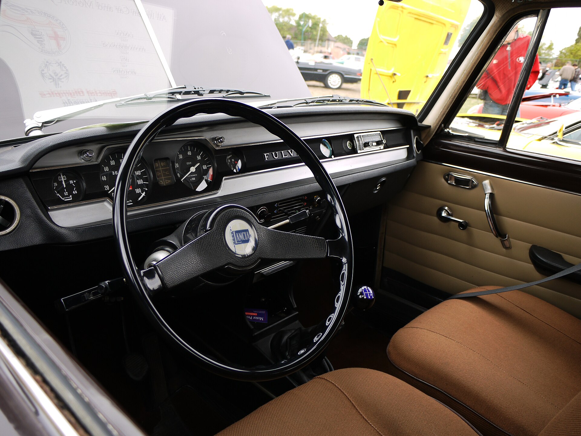 Interior of a 1972 Lancia Fulvia