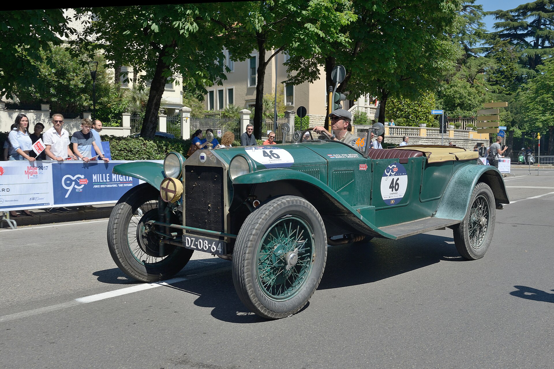 Lancia Lambda taking part in the 2017 Mille Miglia