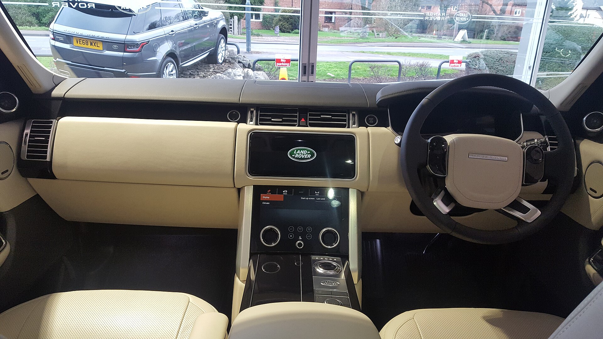 Range Rover L405 interior with two touchscreens