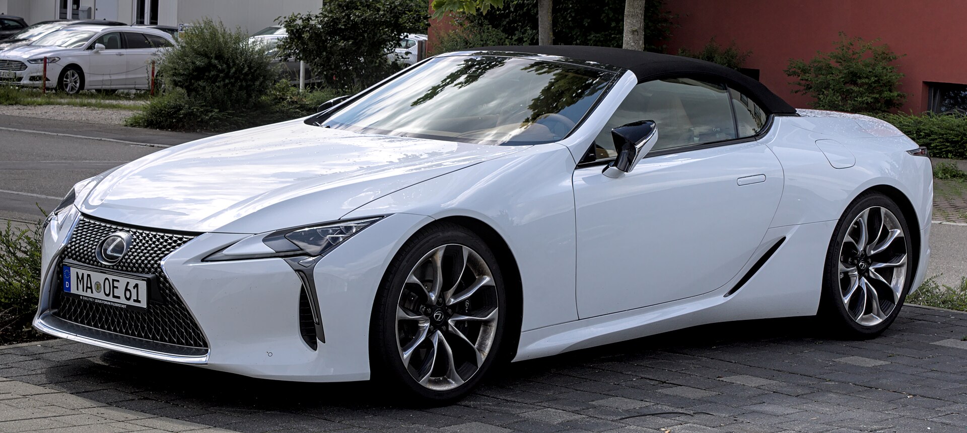 Lexus LC Convertible with the roof down