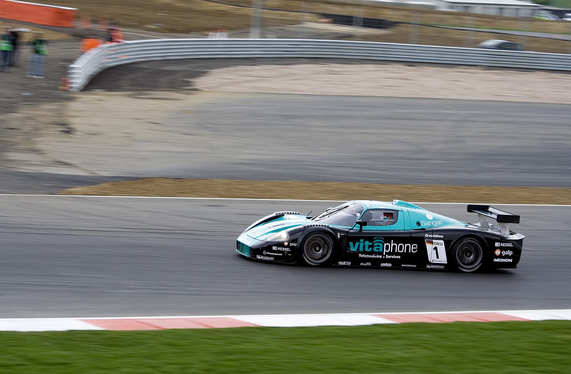 Maserati MC12 GT1 race car in Vitaphone livery