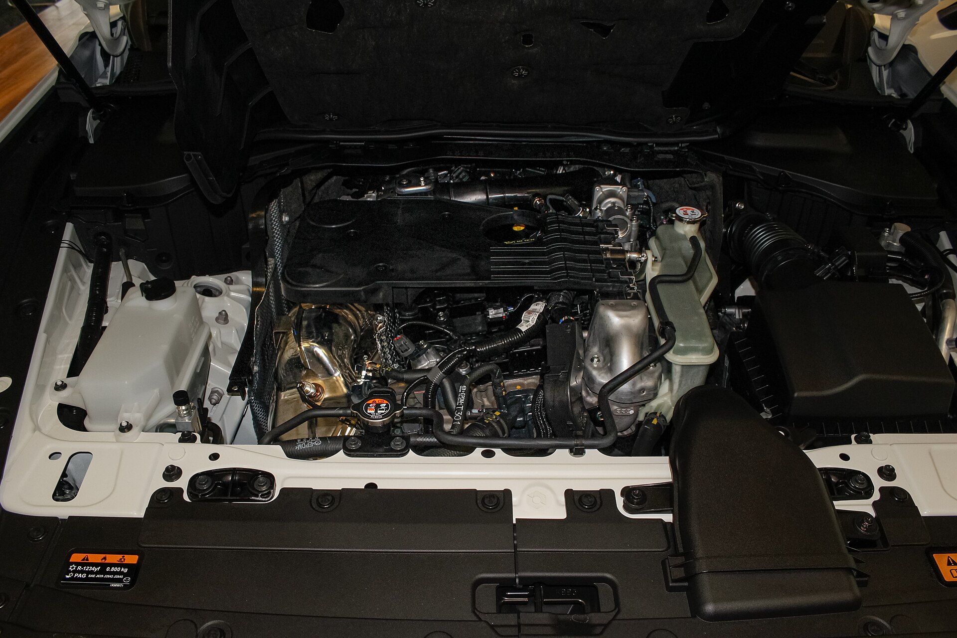 3.3-litre straight-six petrol engine under the bonnet of a Mazda CX-70