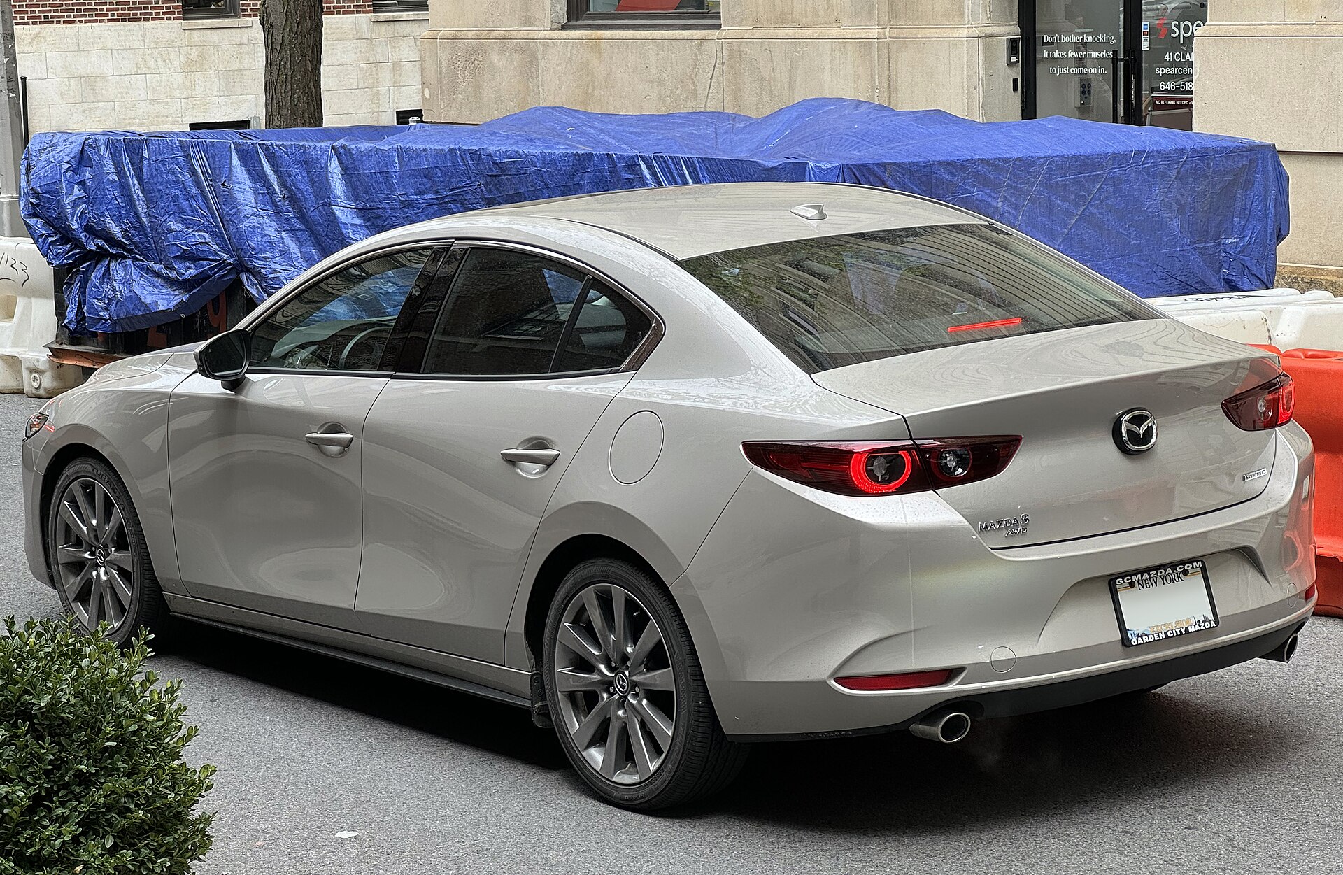 Mazda3 saloon, rear left view