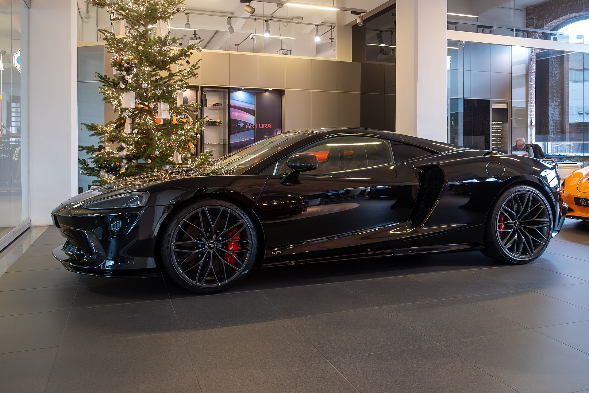 McLaren GTS parked in a city street