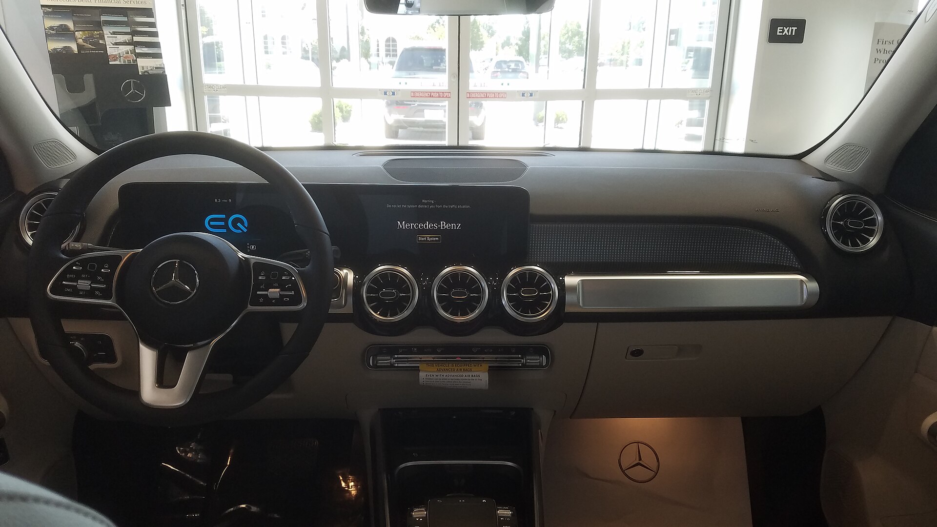 Mercedes-Benz EQB dashboard with twin screens