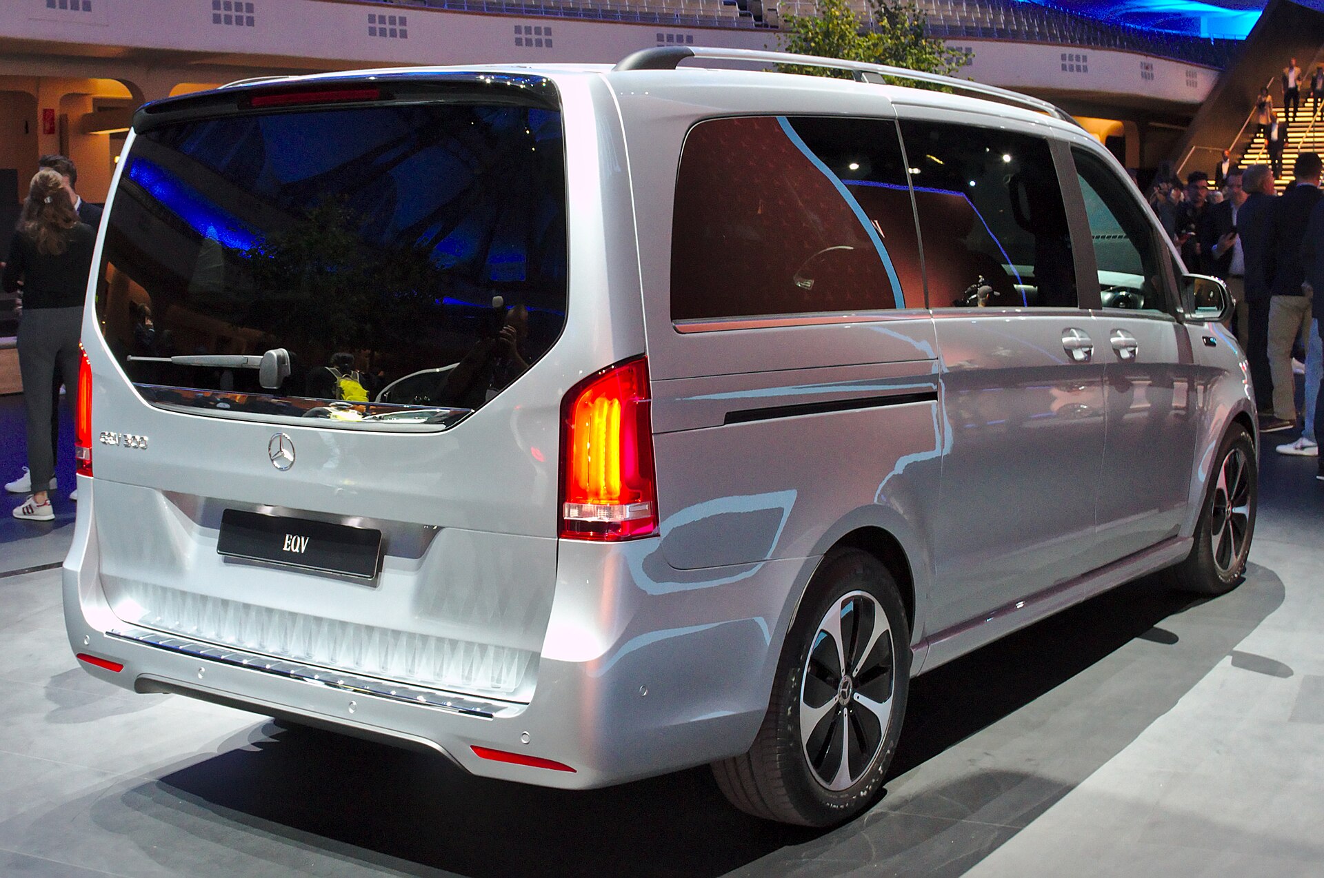 Mercedes-Benz EQV on the motor show stand at IAA 2019