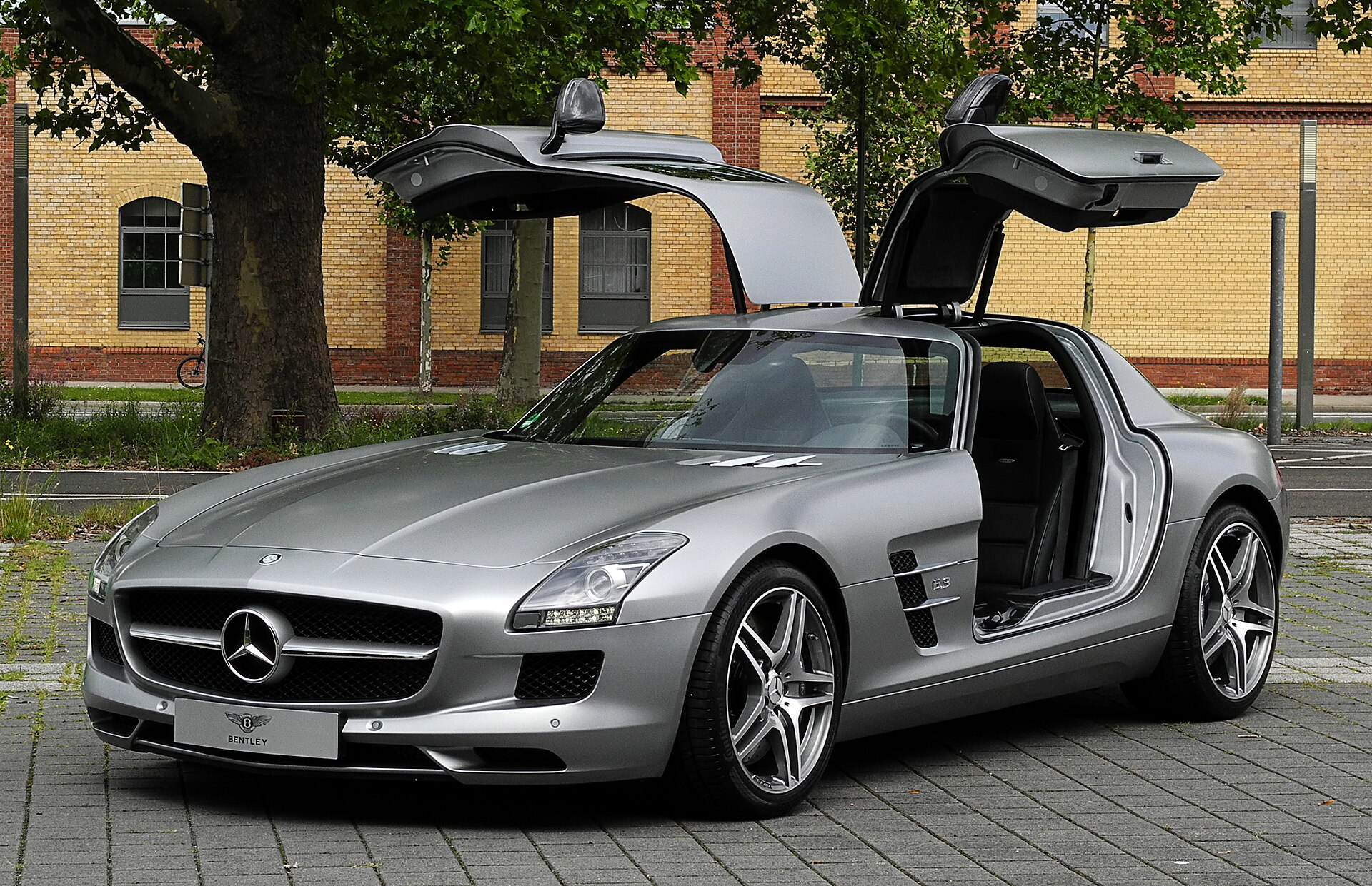 Mercedes-Benz SLS AMG C197 with gullwing doors raised