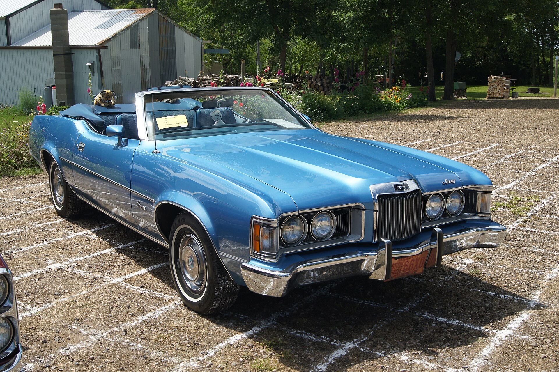 1973 Mercury Cougar convertible with the top down