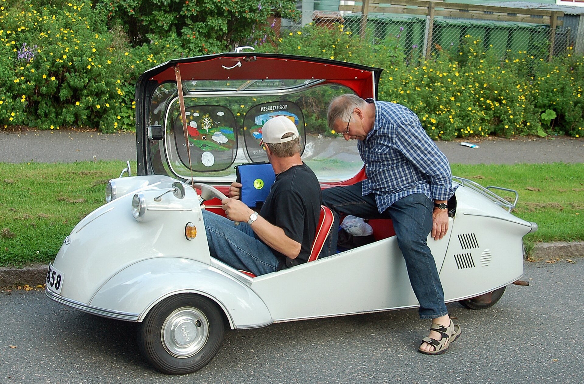 White Messerschmitt KR200 with Plexiglas canopy
