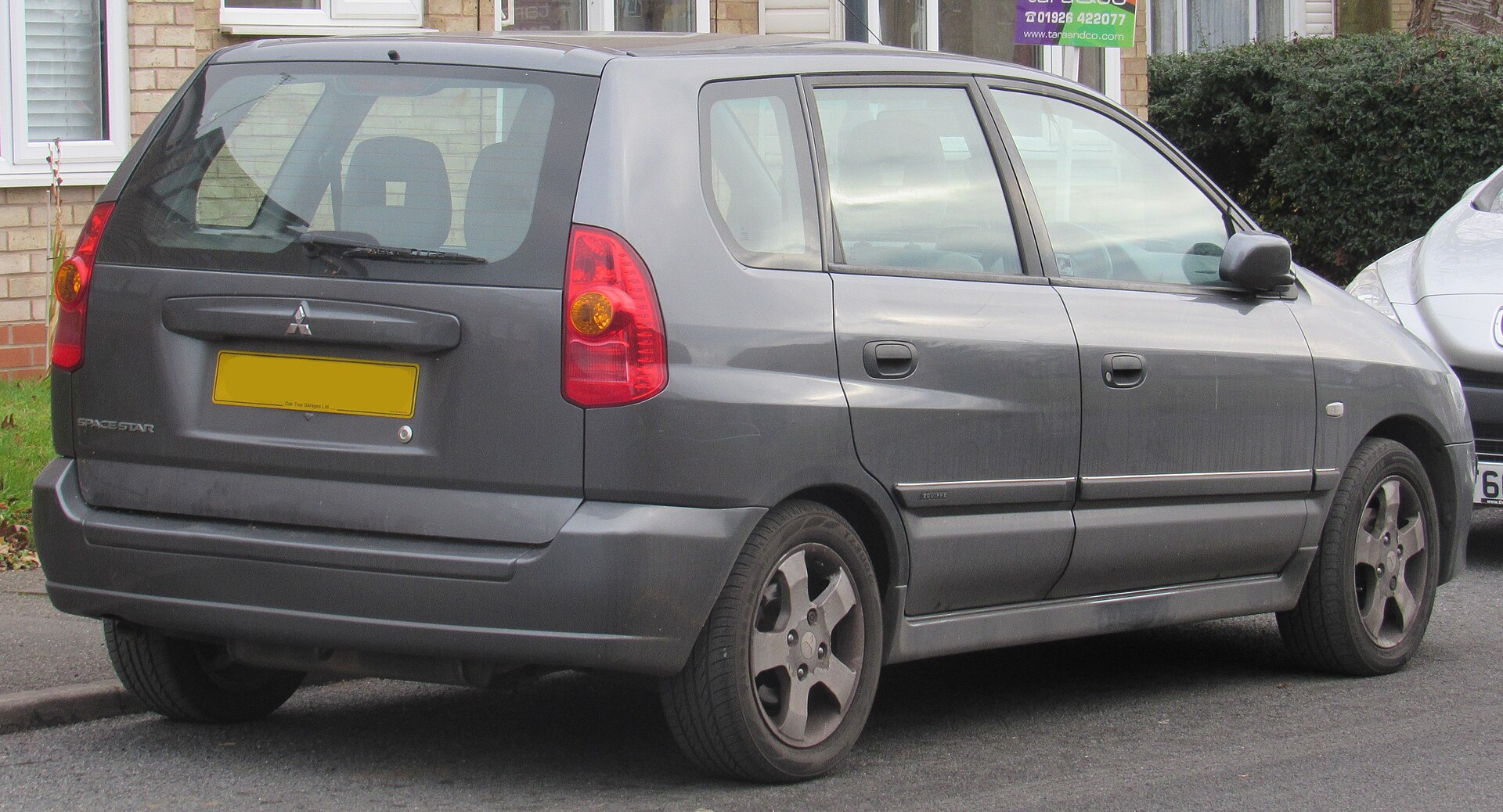 Facelifted Mitsubishi Space Star MPV, front three-quarter view