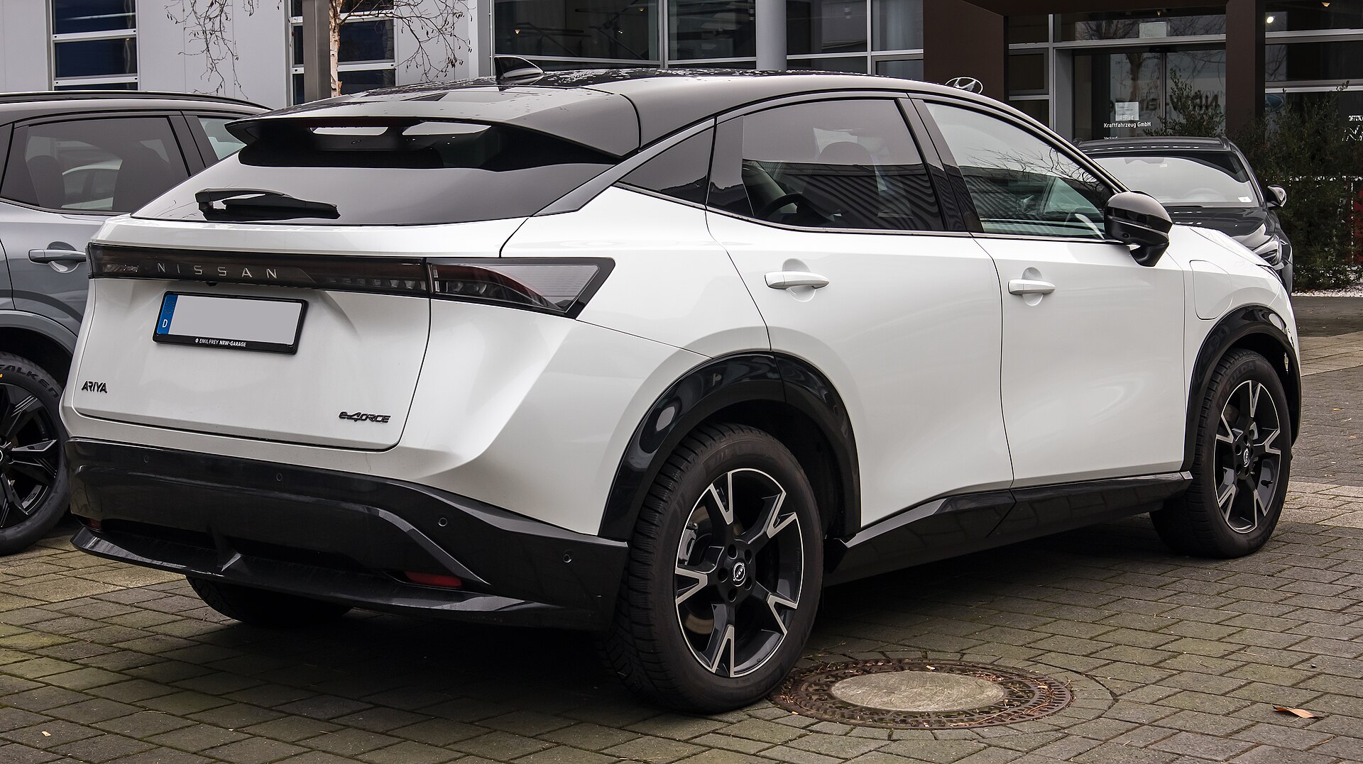 Nissan Ariya, rear three-quarter view
