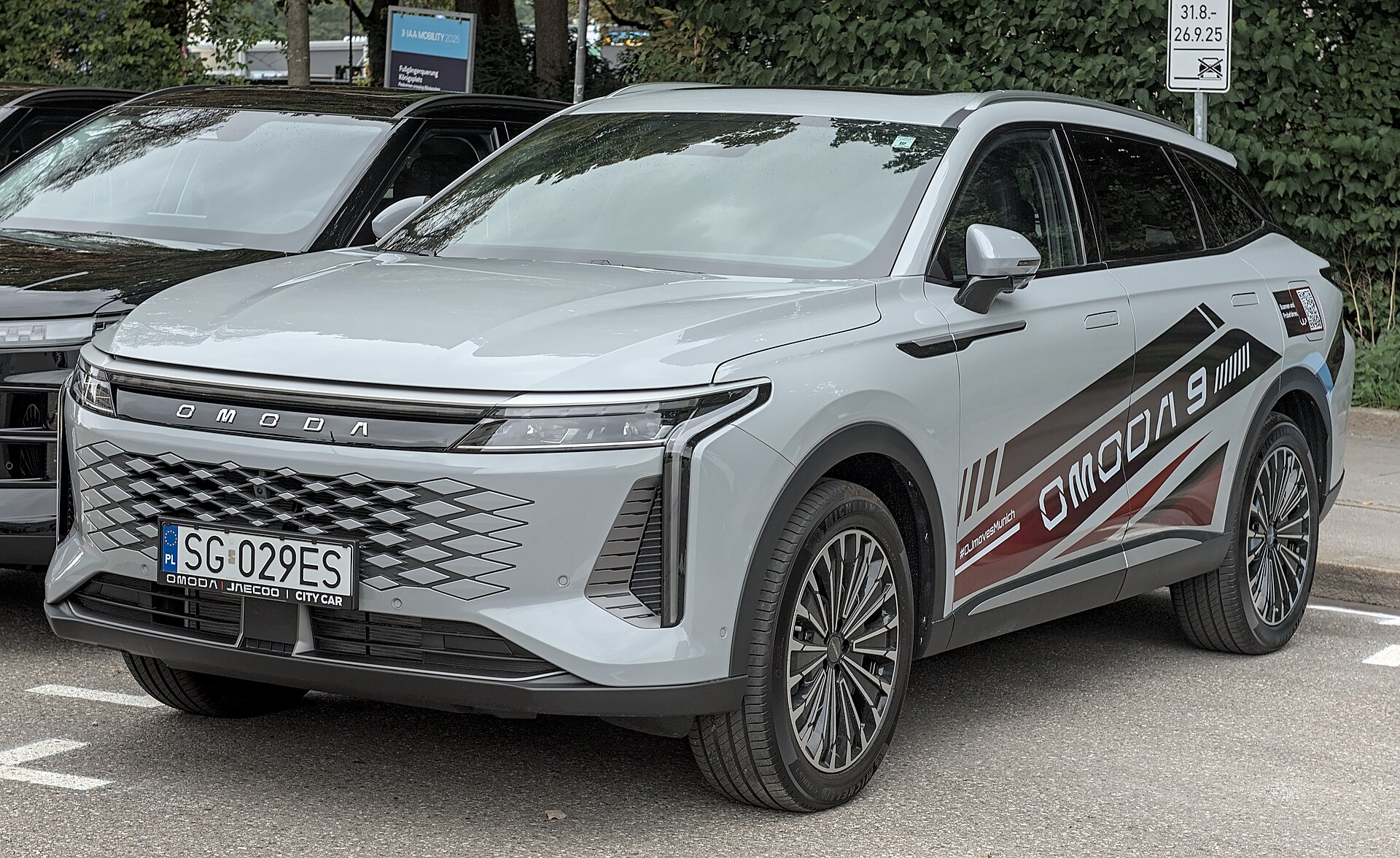 Omoda 9 SUV on the IAA 2025 show stand