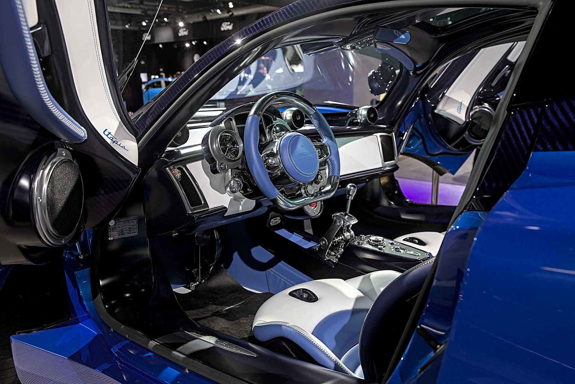 Pagani Utopia coupe at a motor show