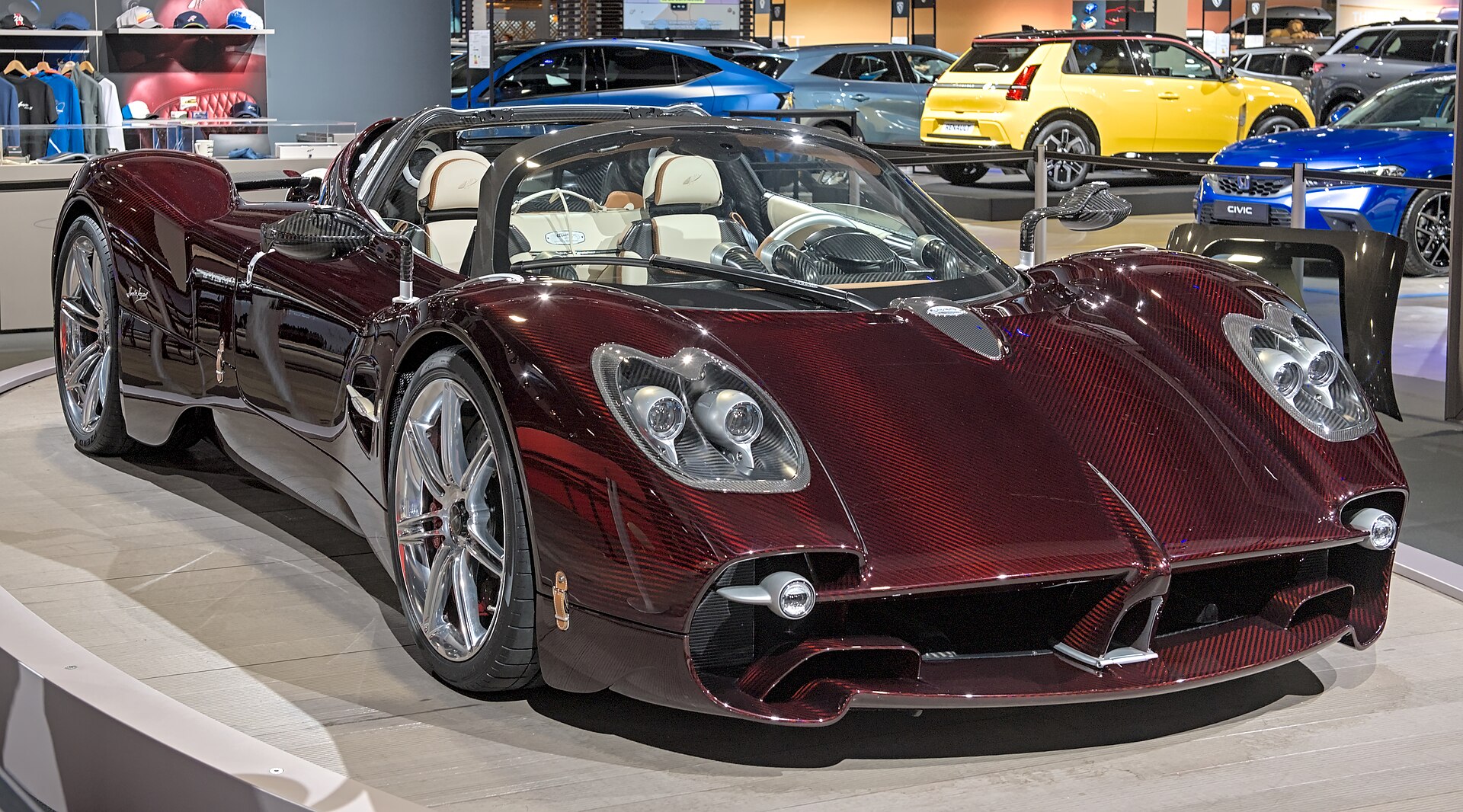 Pagani Utopia Roadster on display