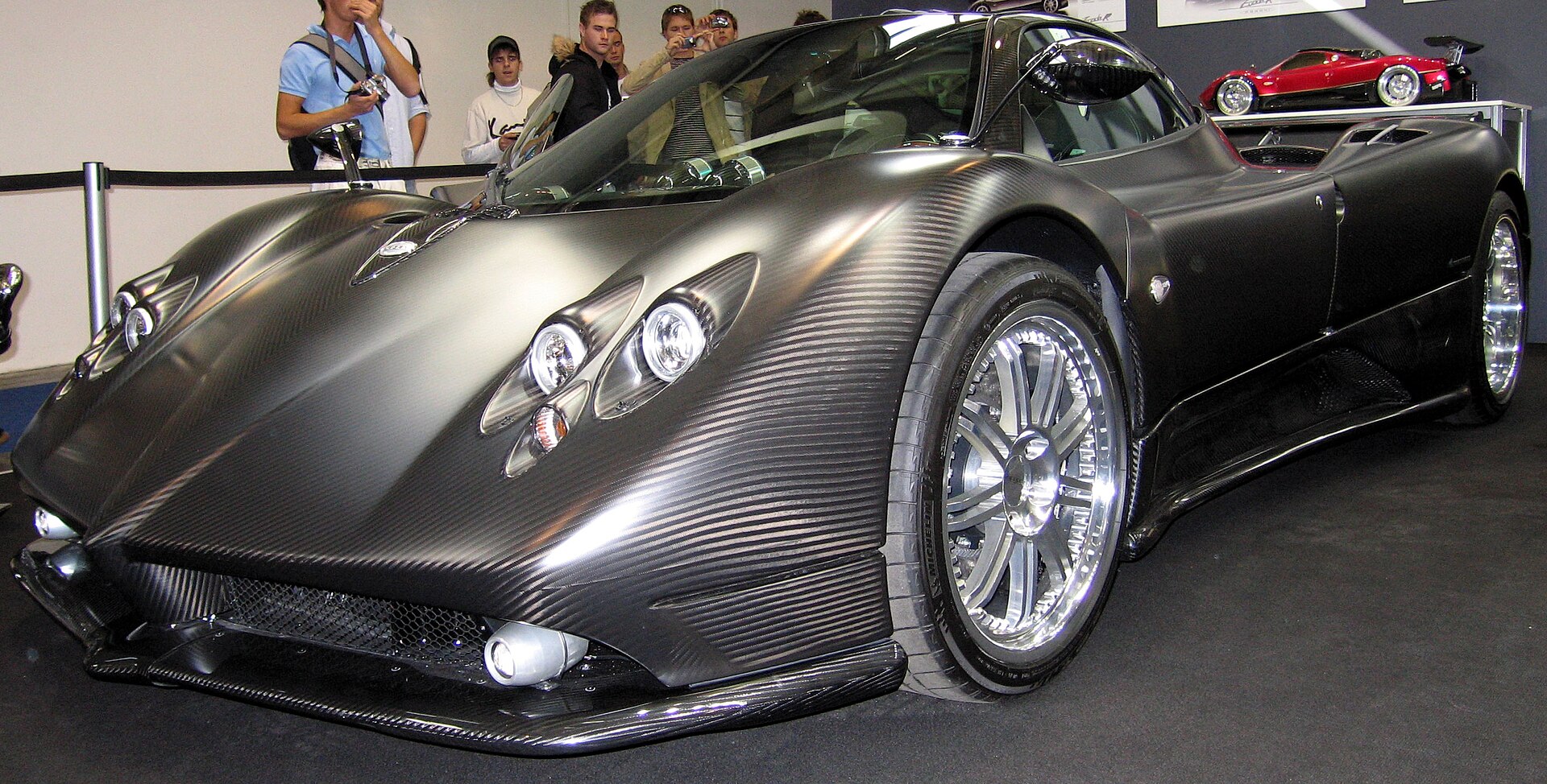Pagani Zonda F in bare carbon fibre