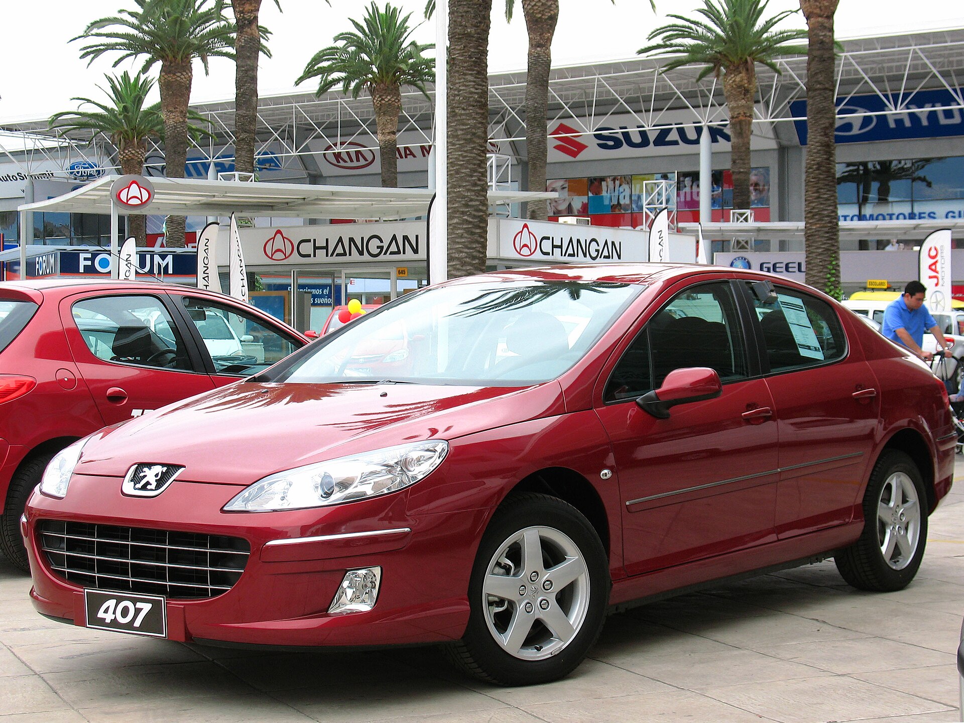 Peugeot 407 saloon after the 2008 facelift