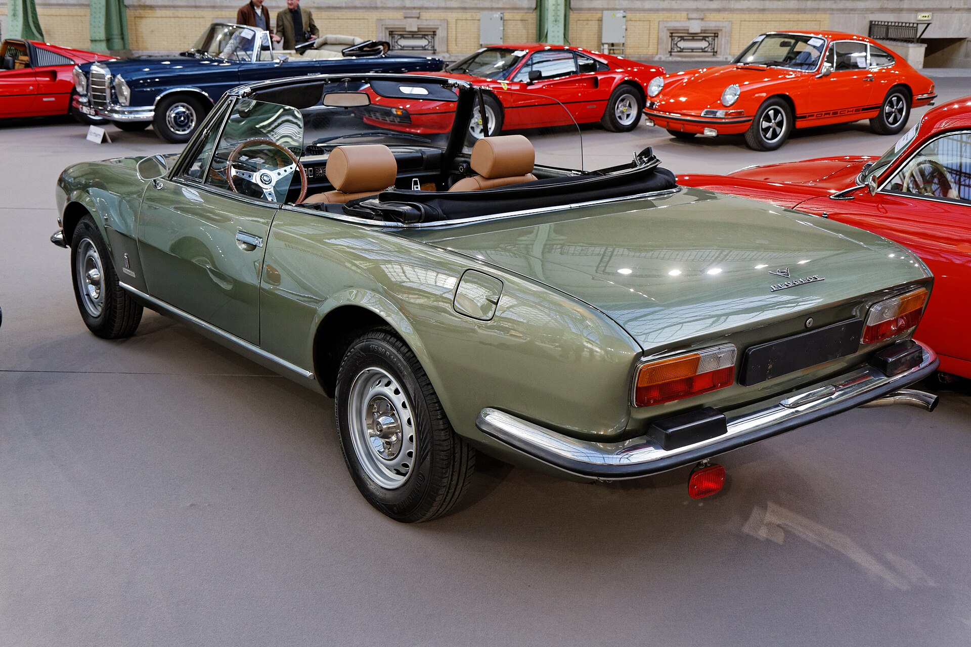 Peugeot 504 V6 cabriolet with the roof down