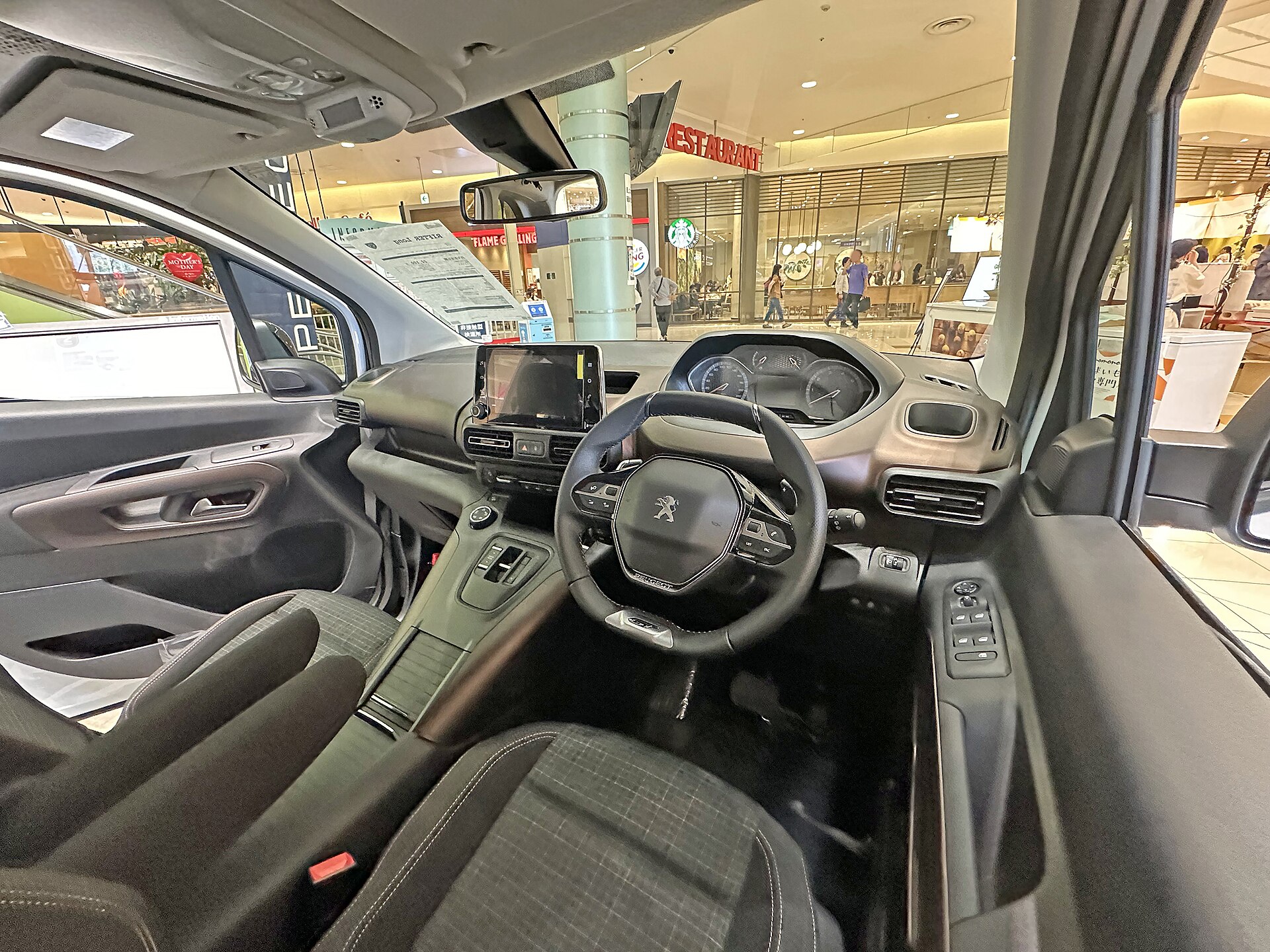 Peugeot Rifter interior with dashboard and touchscreen