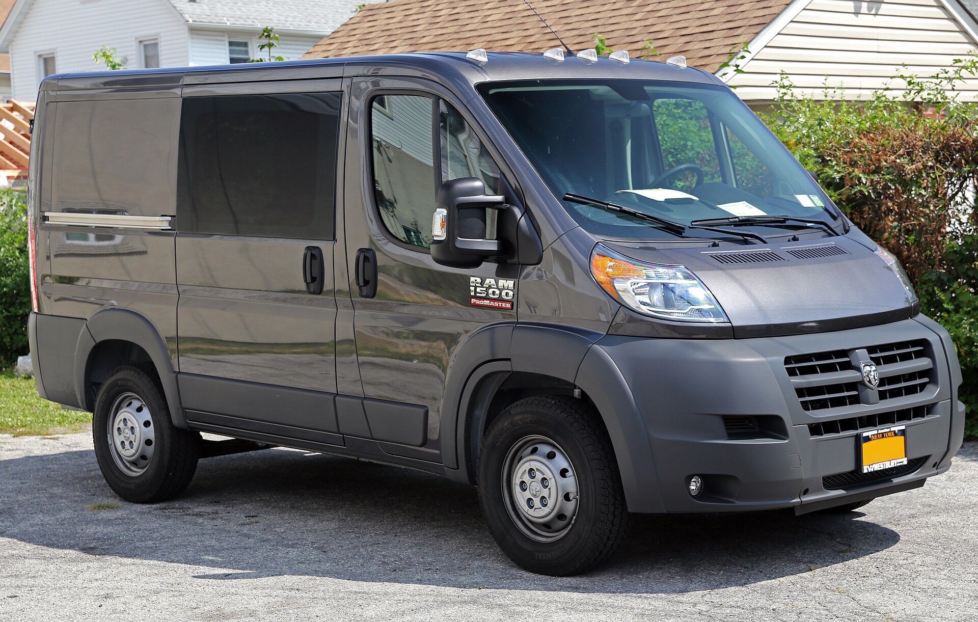 White 2014 Ram ProMaster van, front view