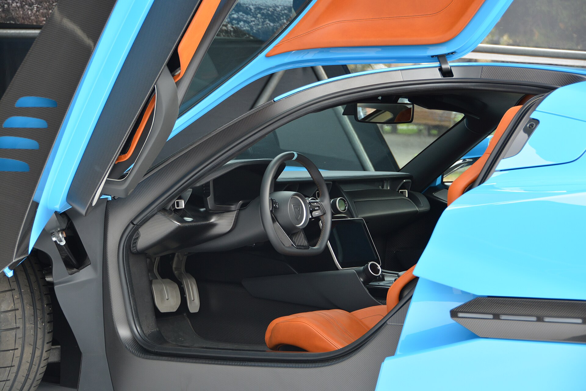 Rimac C_Two concept car at an exhibition, side view