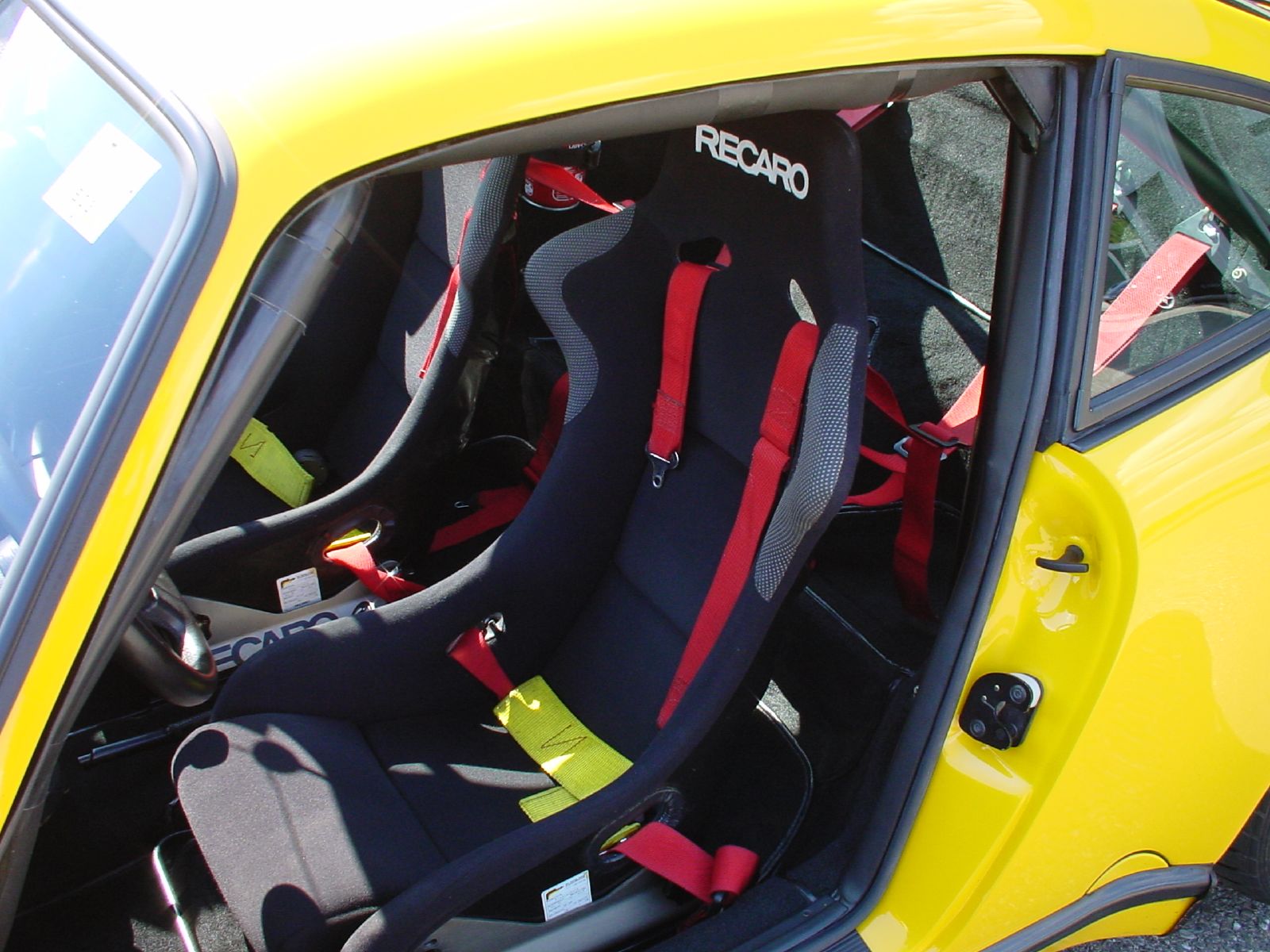 Recaro bucket seats in a Ruf CTR