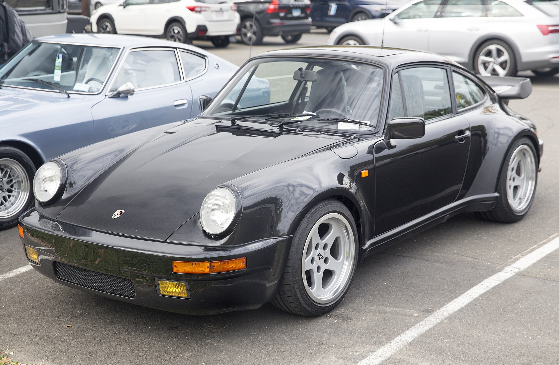Black 1989 Ruf BTR, front left view