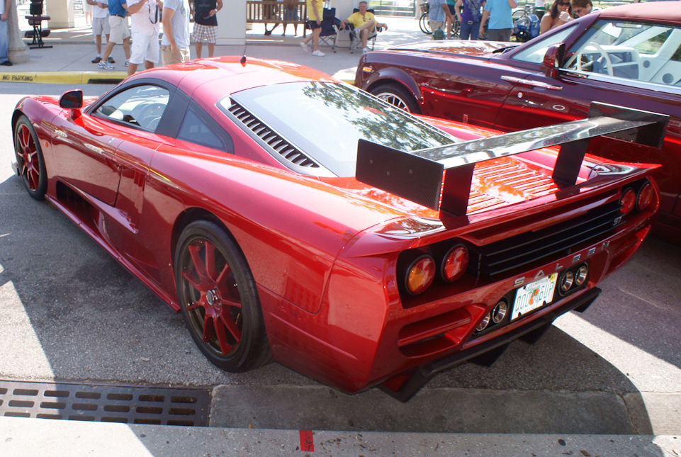 Rear left view of a Saleen S7 Twin Turbo