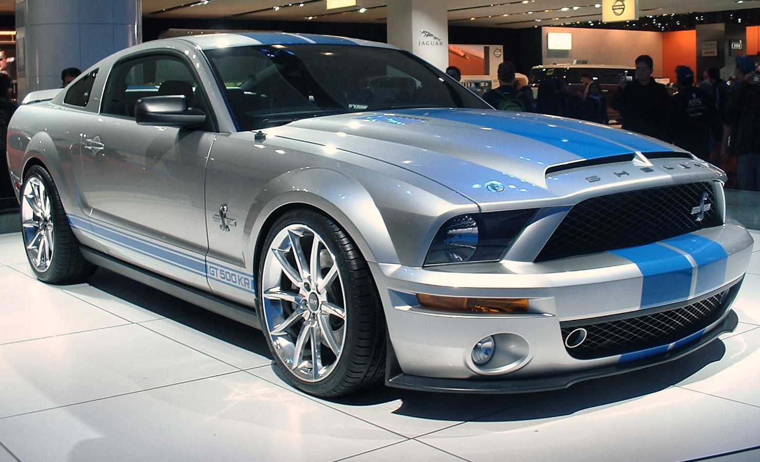 2008 Shelby GT500KR on a show stand