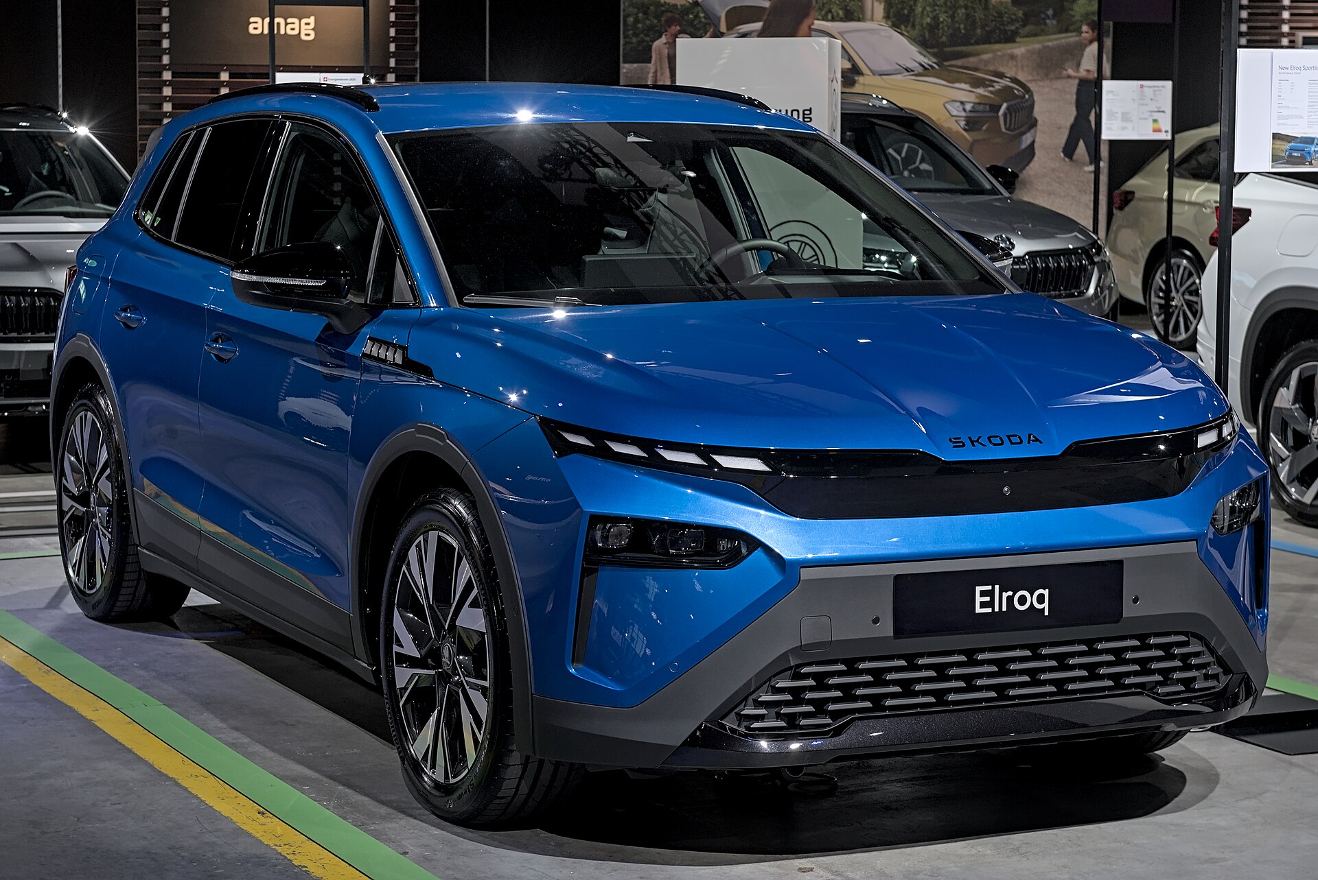 Škoda Elroq on display at Auto Zürich 2024