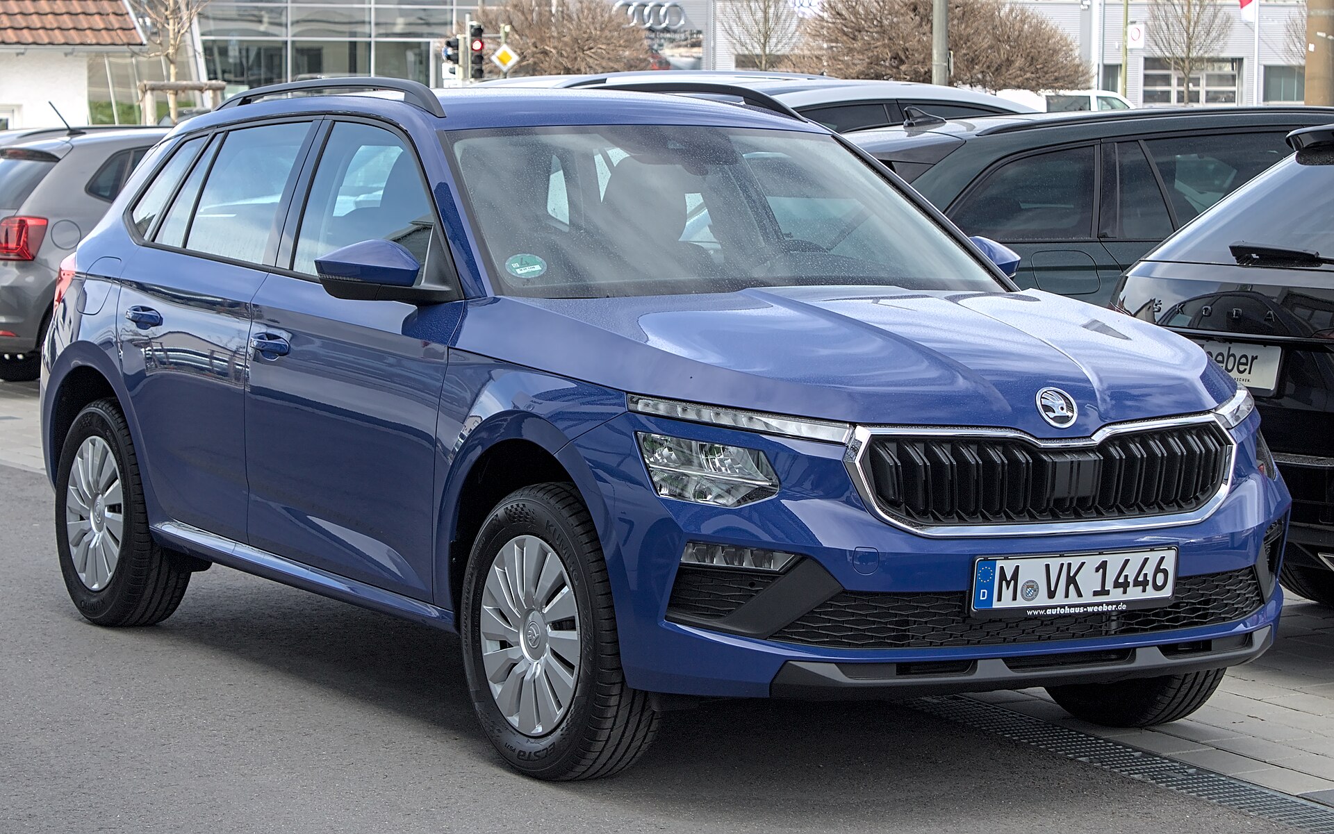 Škoda Kamiq facelift, rear three-quarter view