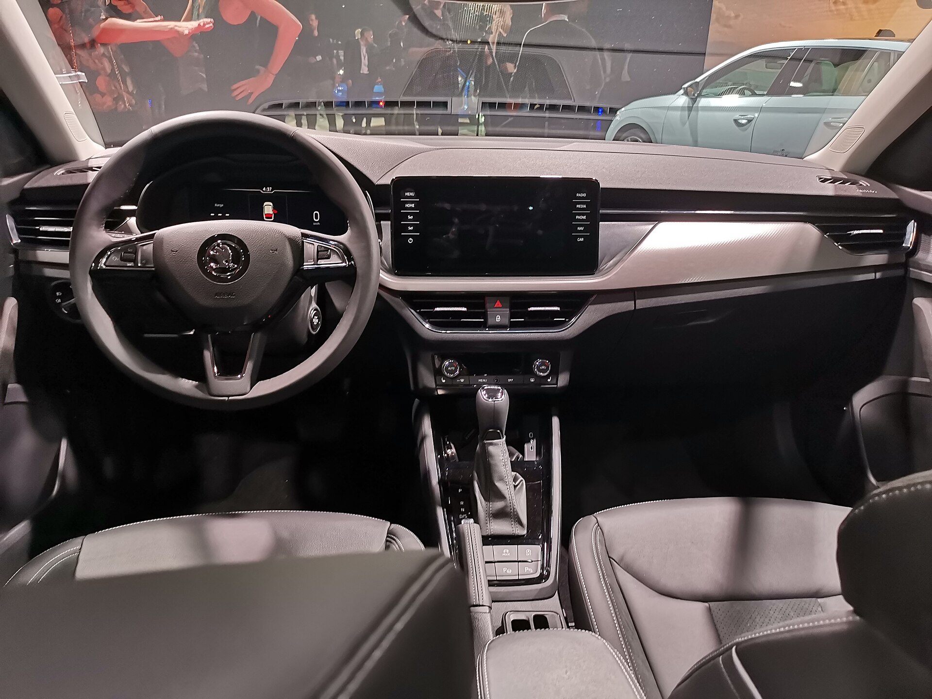 Škoda Scala on stage at its 2018 premiere in Tel Aviv