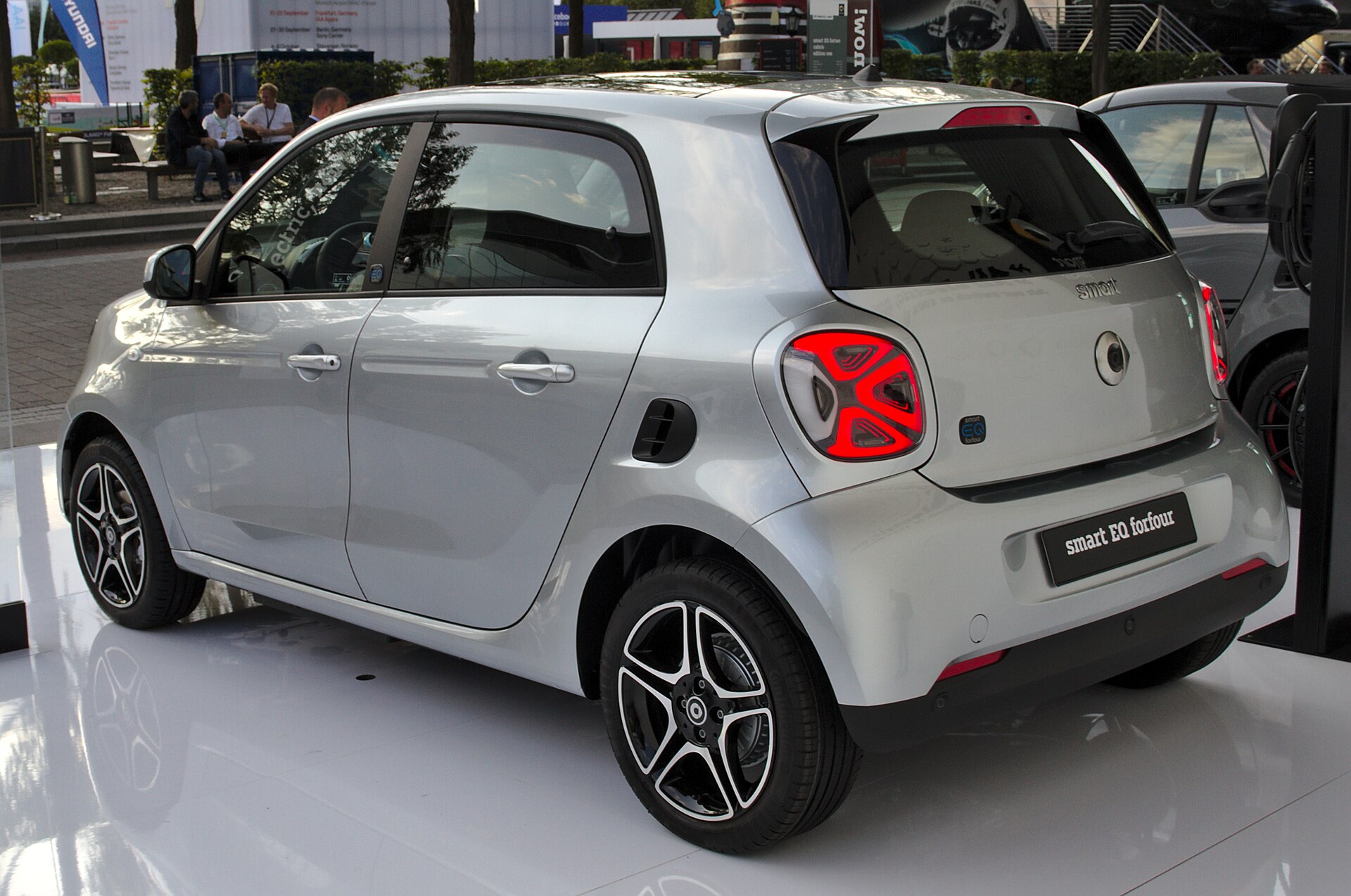 Smart EQ forfour electric car, front three-quarter view