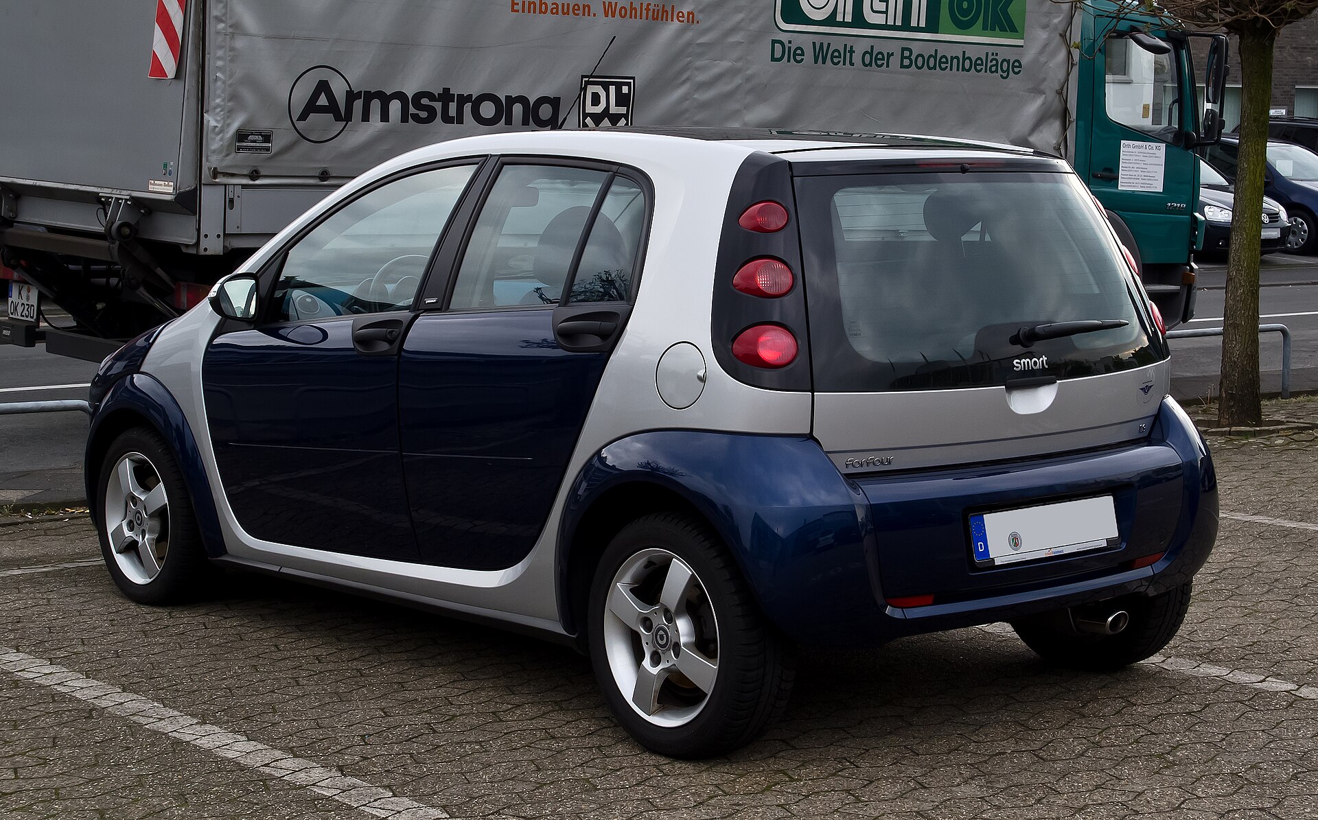Smart Forfour W454, rear three-quarter view