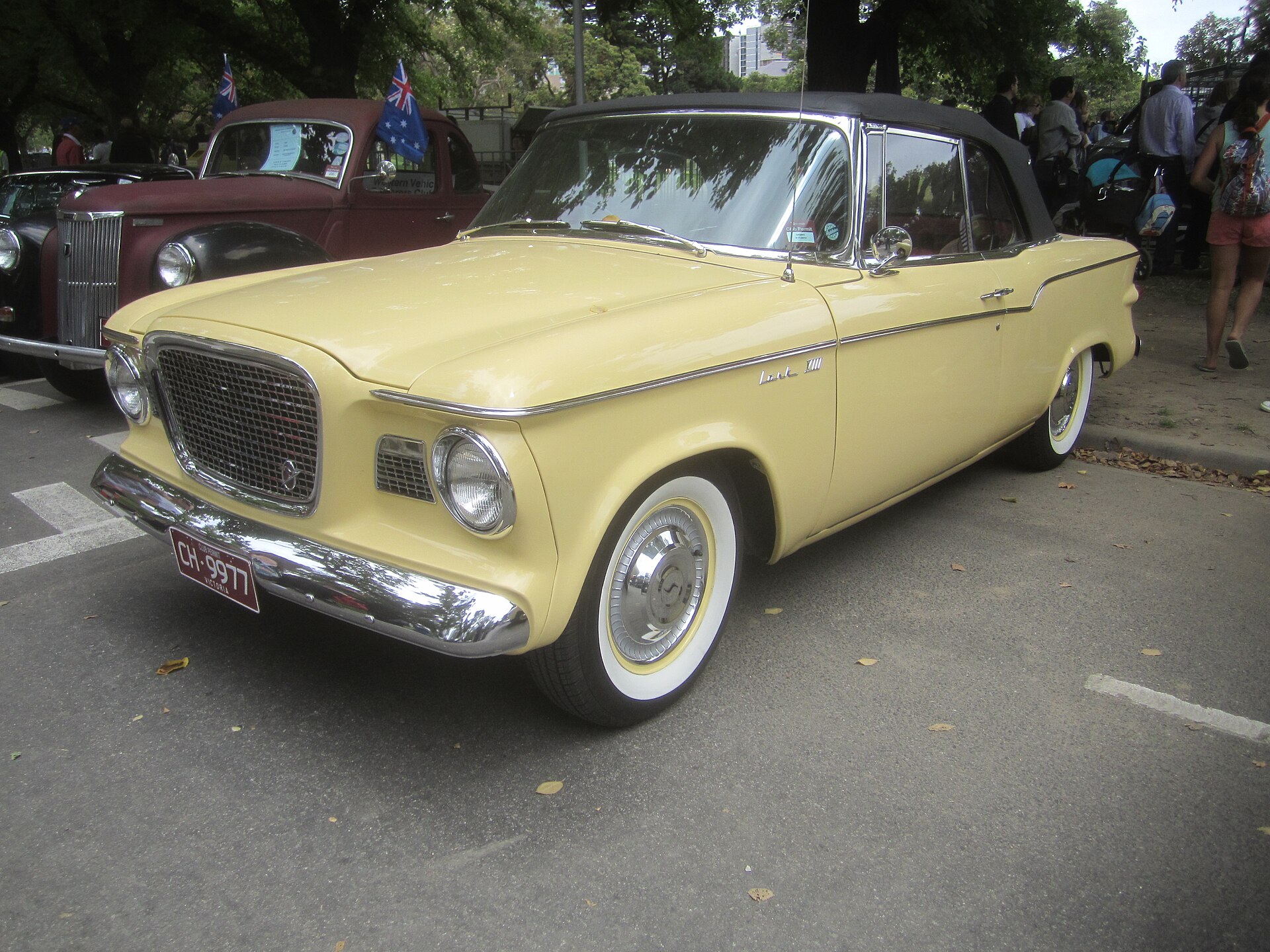 1960 Studebaker Lark convertible with the top down