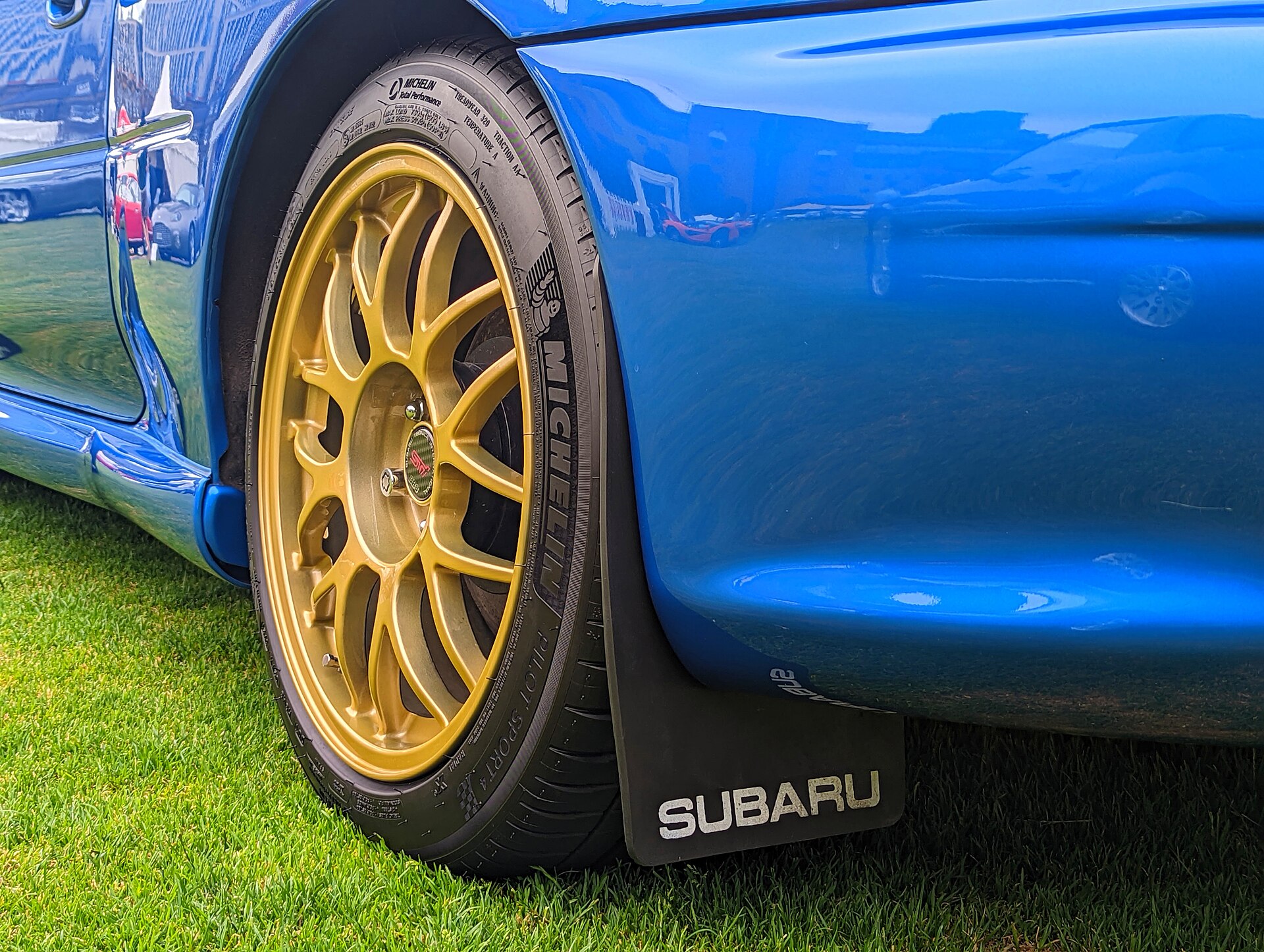 Blue 1998 Subaru Impreza 22B STi, side view