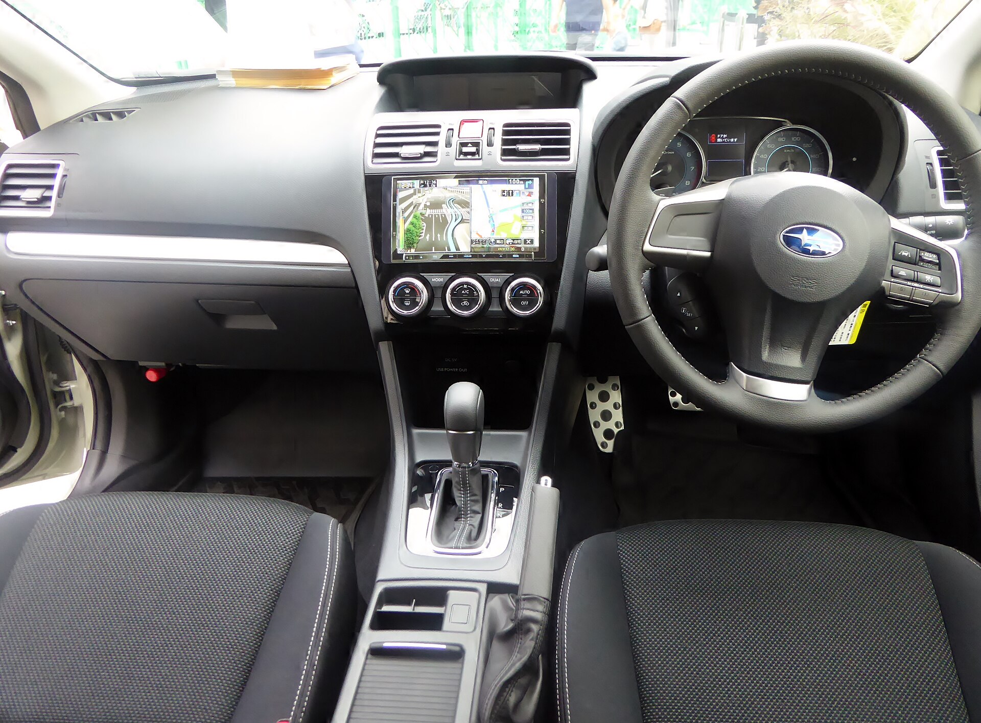 Interior and dashboard of a Subaru XV GP7