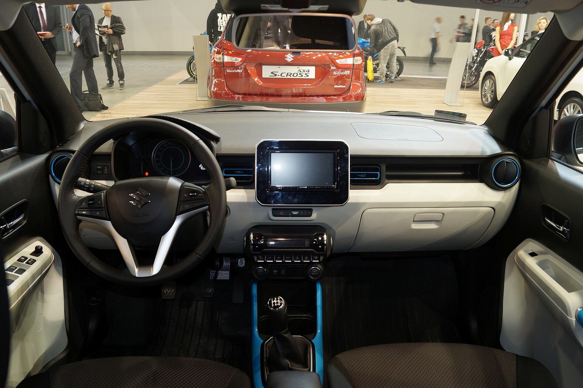Interior and dashboard of the Suzuki Ignis