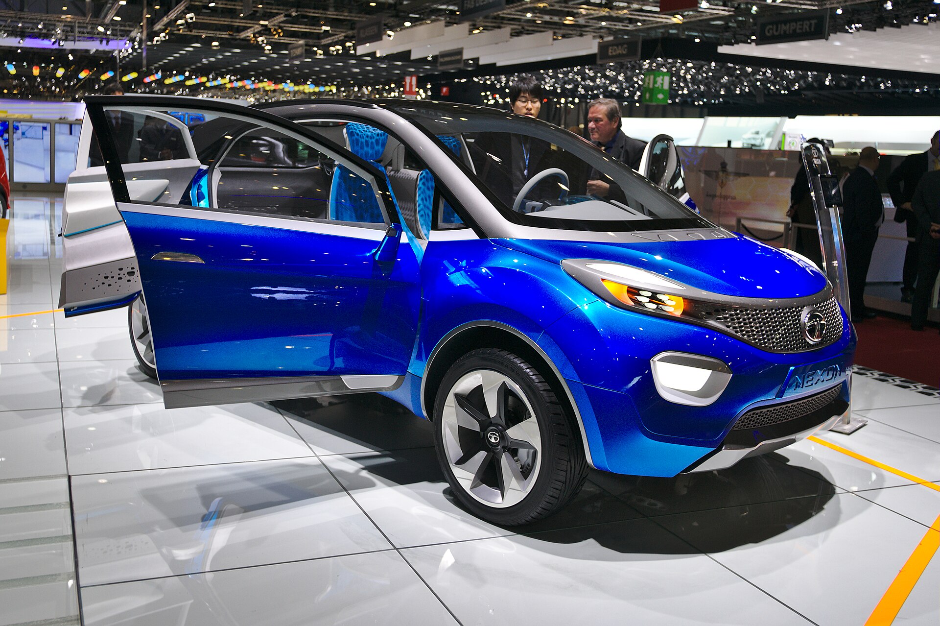 Tata Nexon concept car on a motor show stand