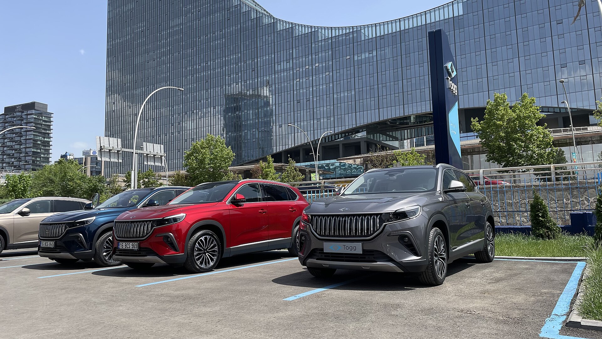 Line-up of Togg electric cars