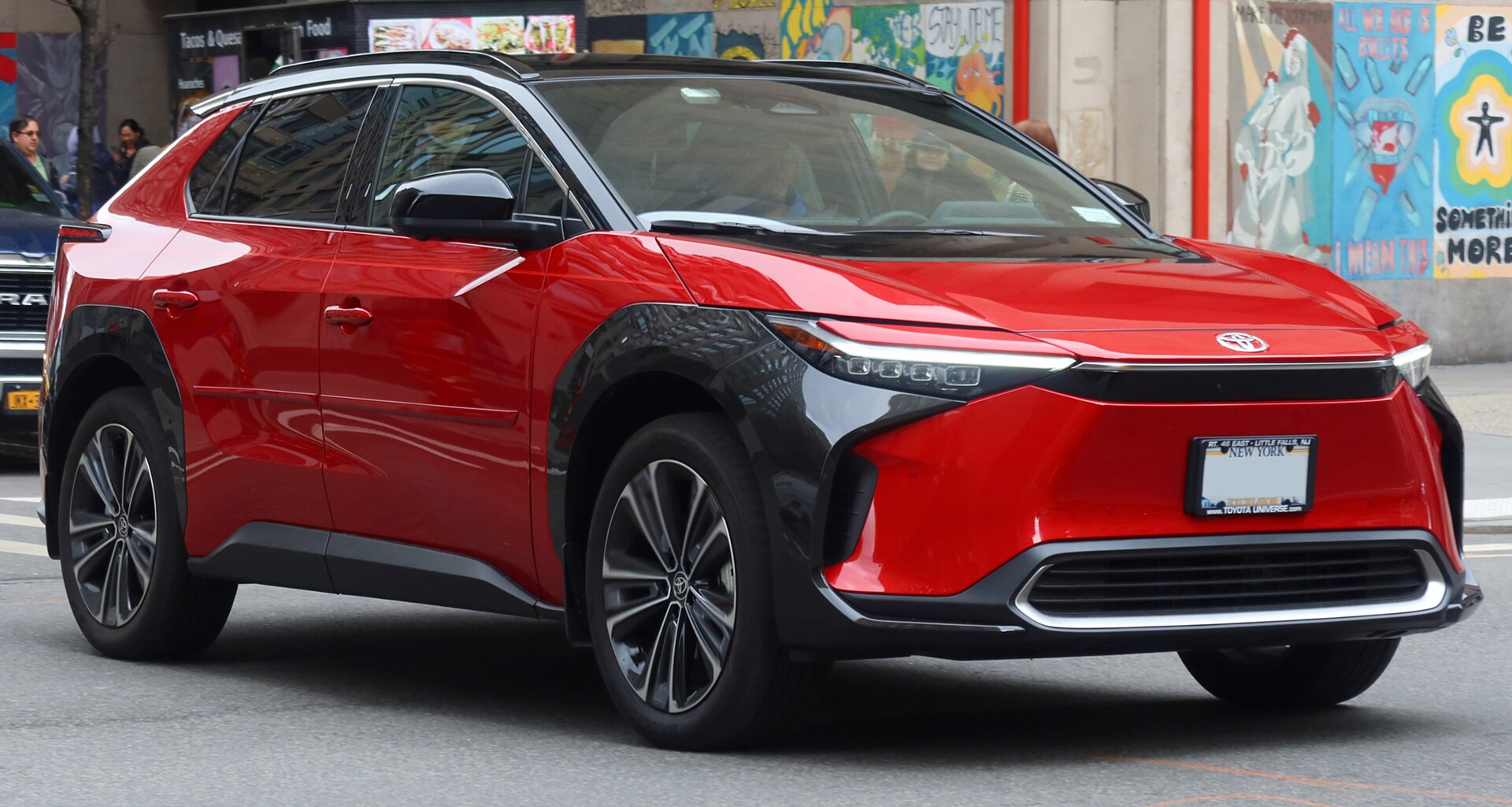 Toyota bZ4X AWD Limited, front three-quarter view