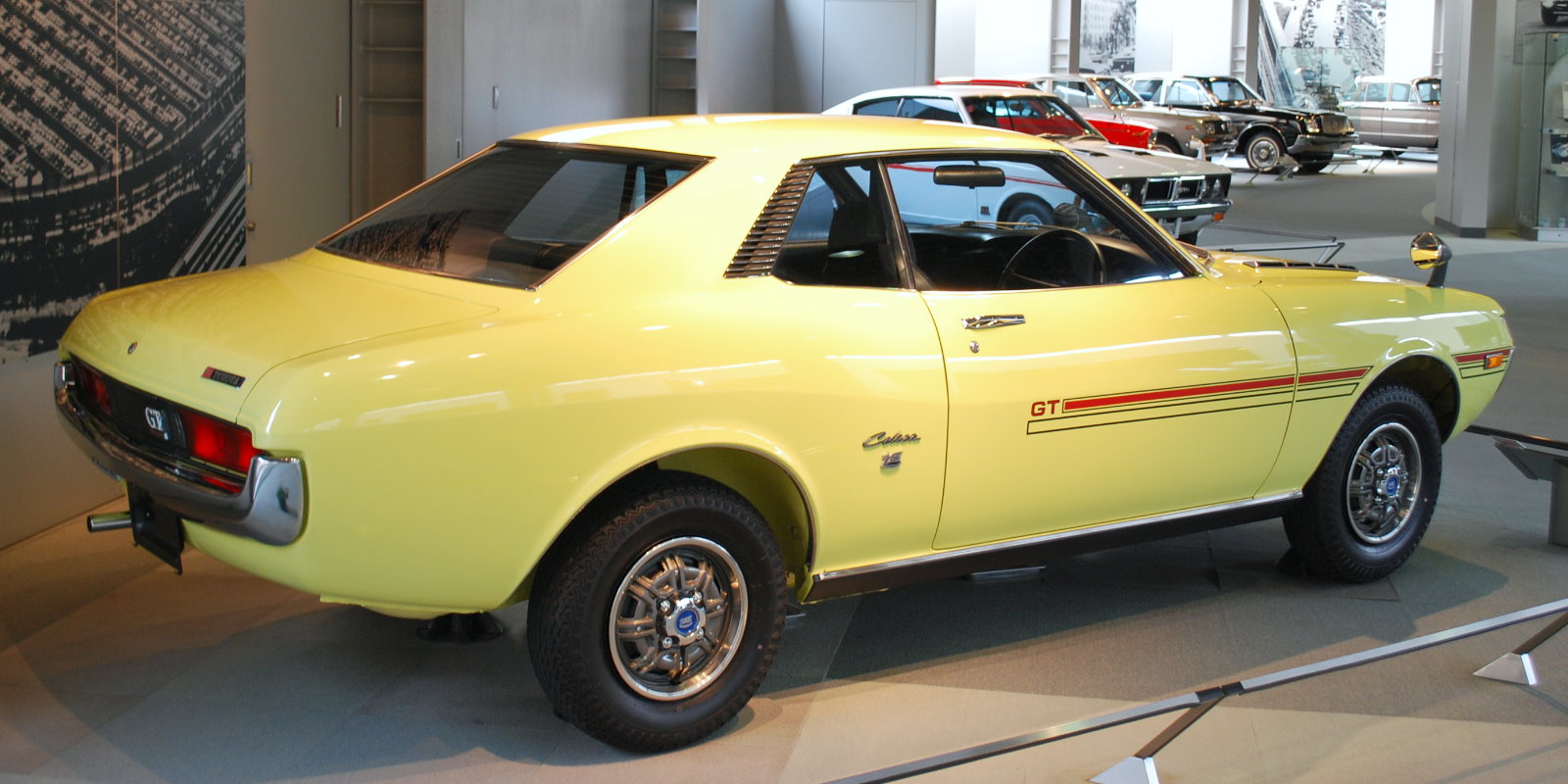 Rear view of a 1970 Toyota Celica