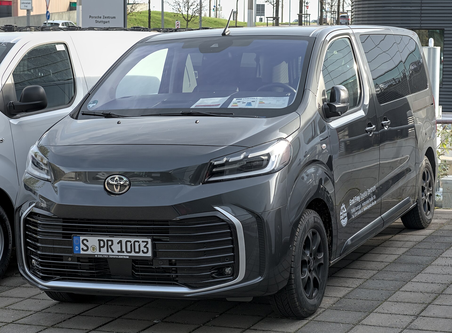 Facelifted Toyota Proace Verso, front three-quarter view