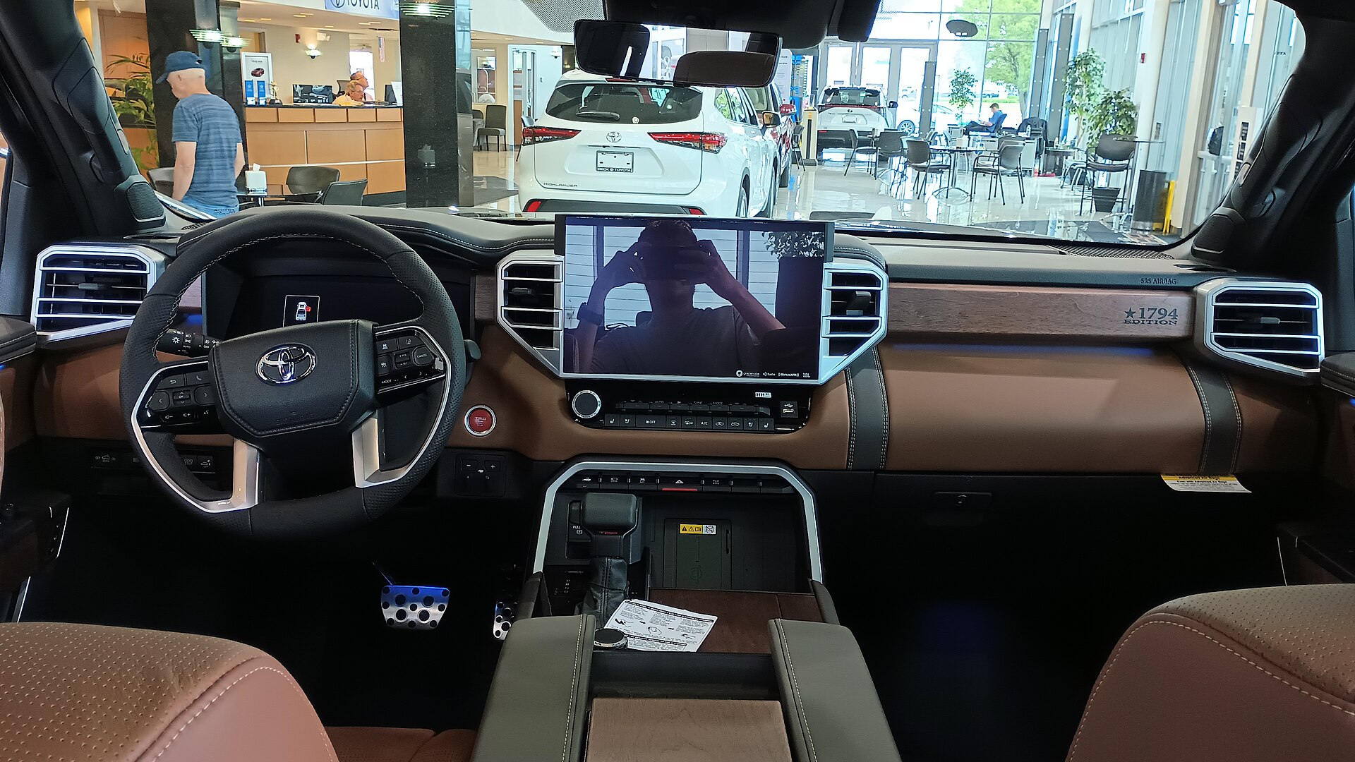 Toyota Tundra dashboard with large central screen