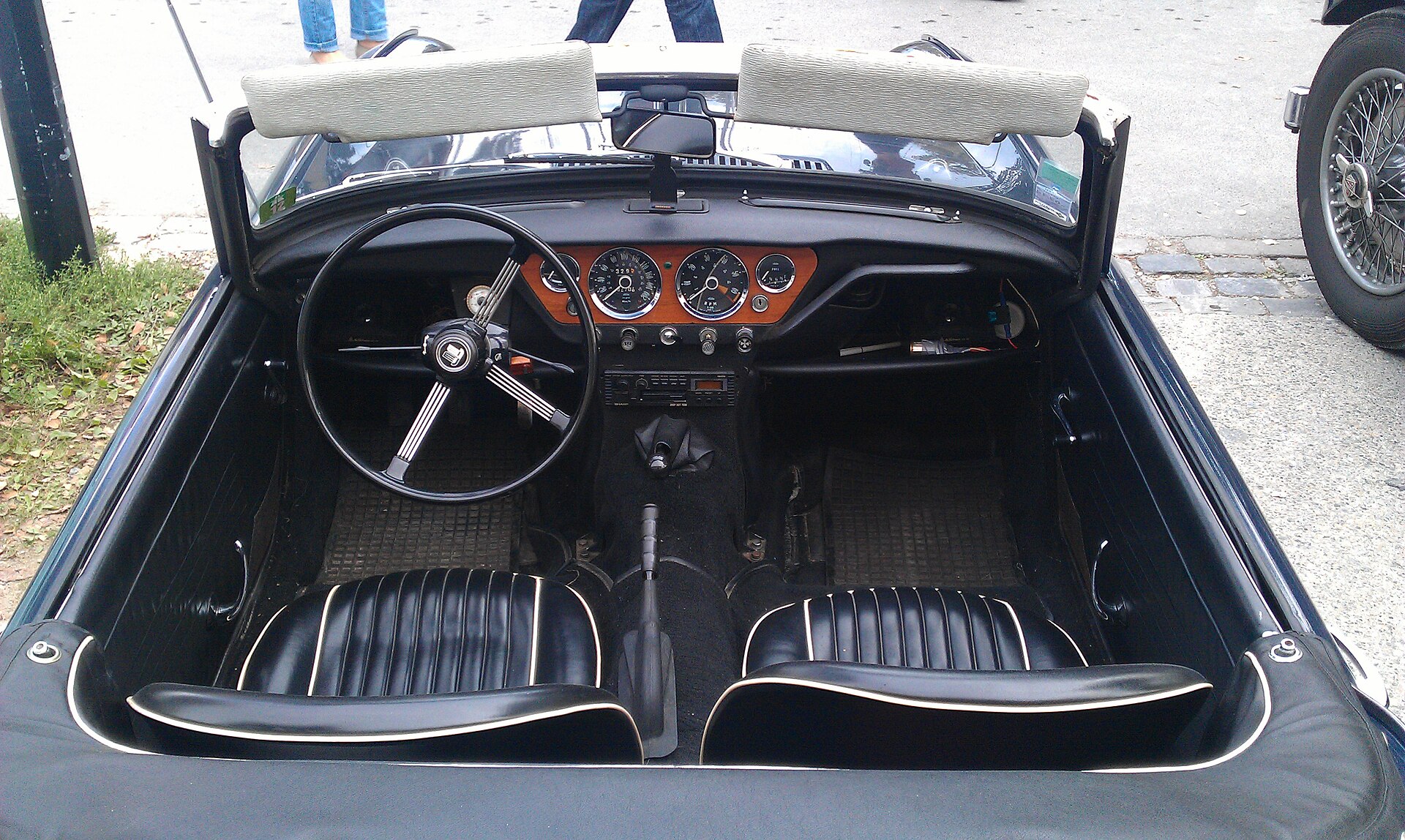 Dashboard and seats of a Spitfire Mk III