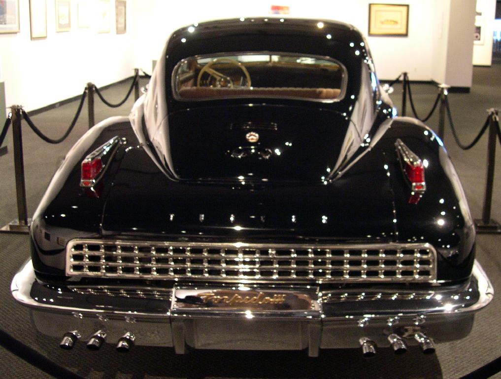 Tucker 48 saloon, rear view