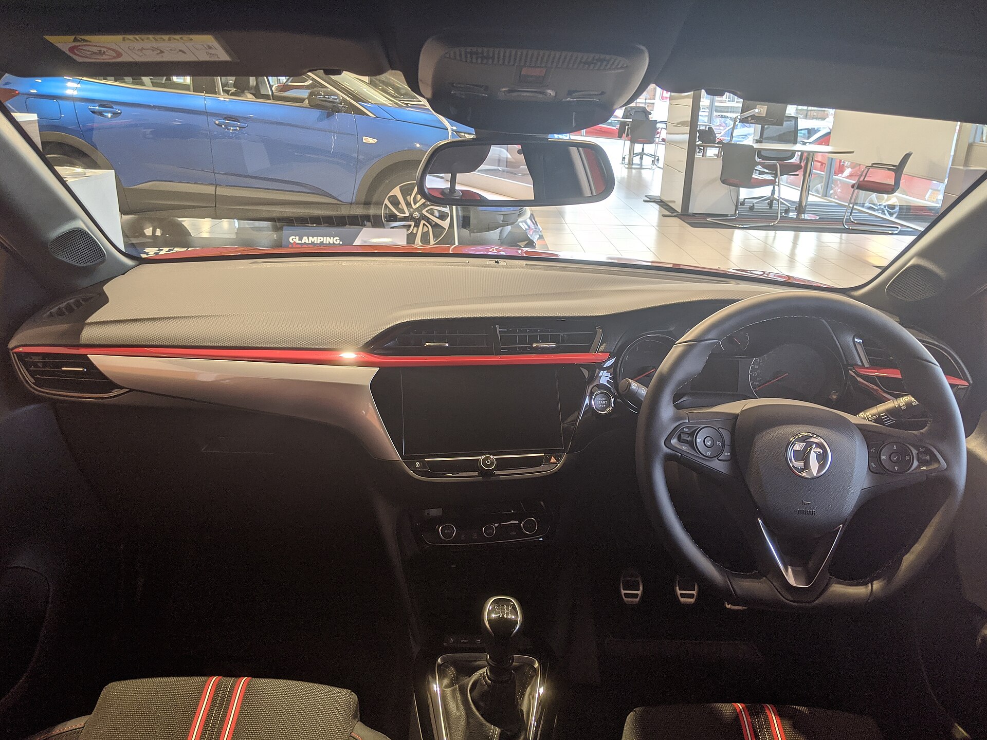 Vauxhall Corsa F interior with digital instruments and touchscreen