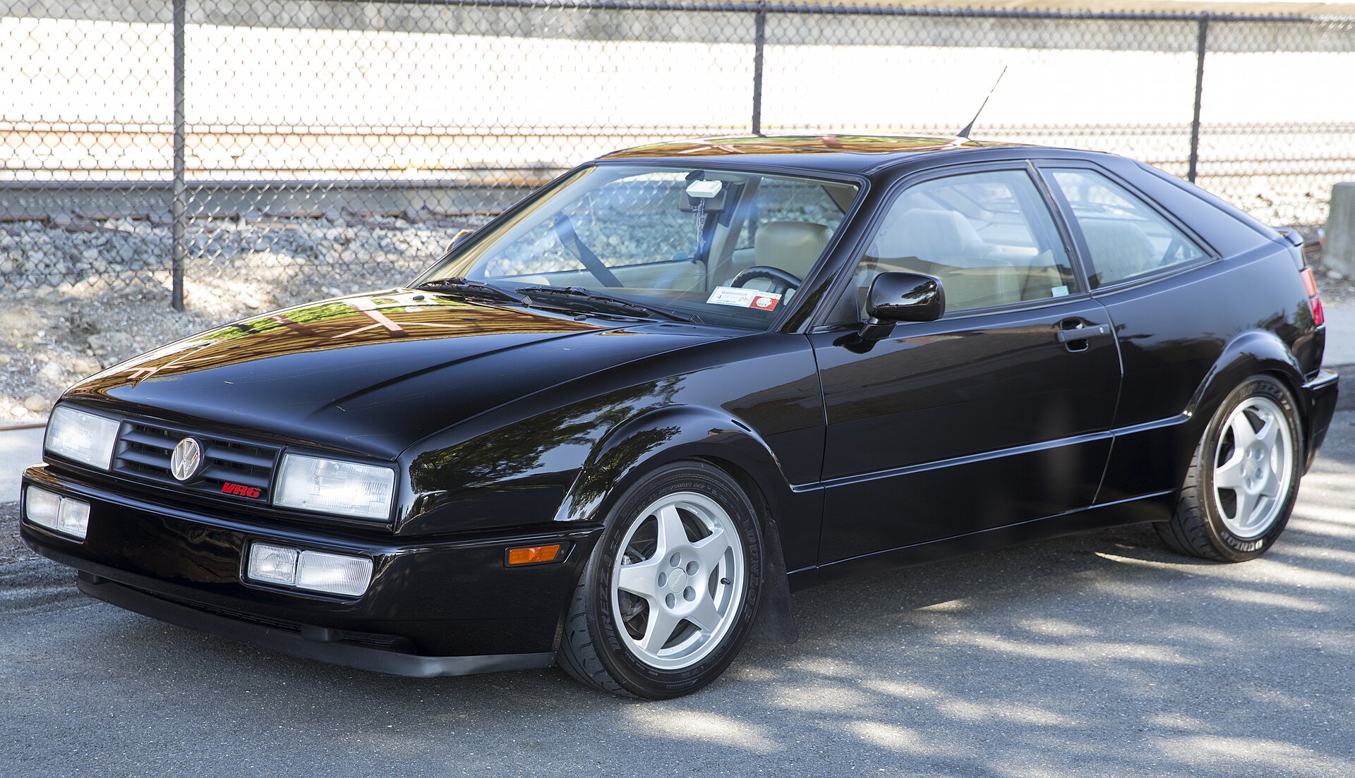 Black Volkswagen Corrado SLC, front three-quarter view