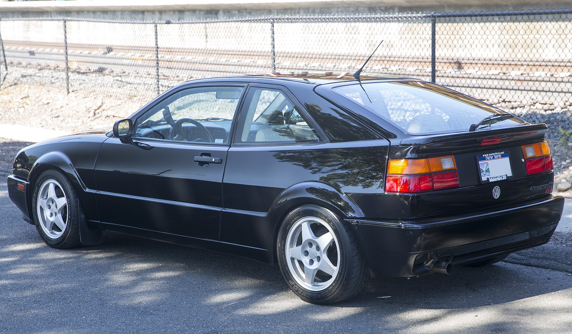Black Volkswagen Corrado SLC, rear three-quarter view