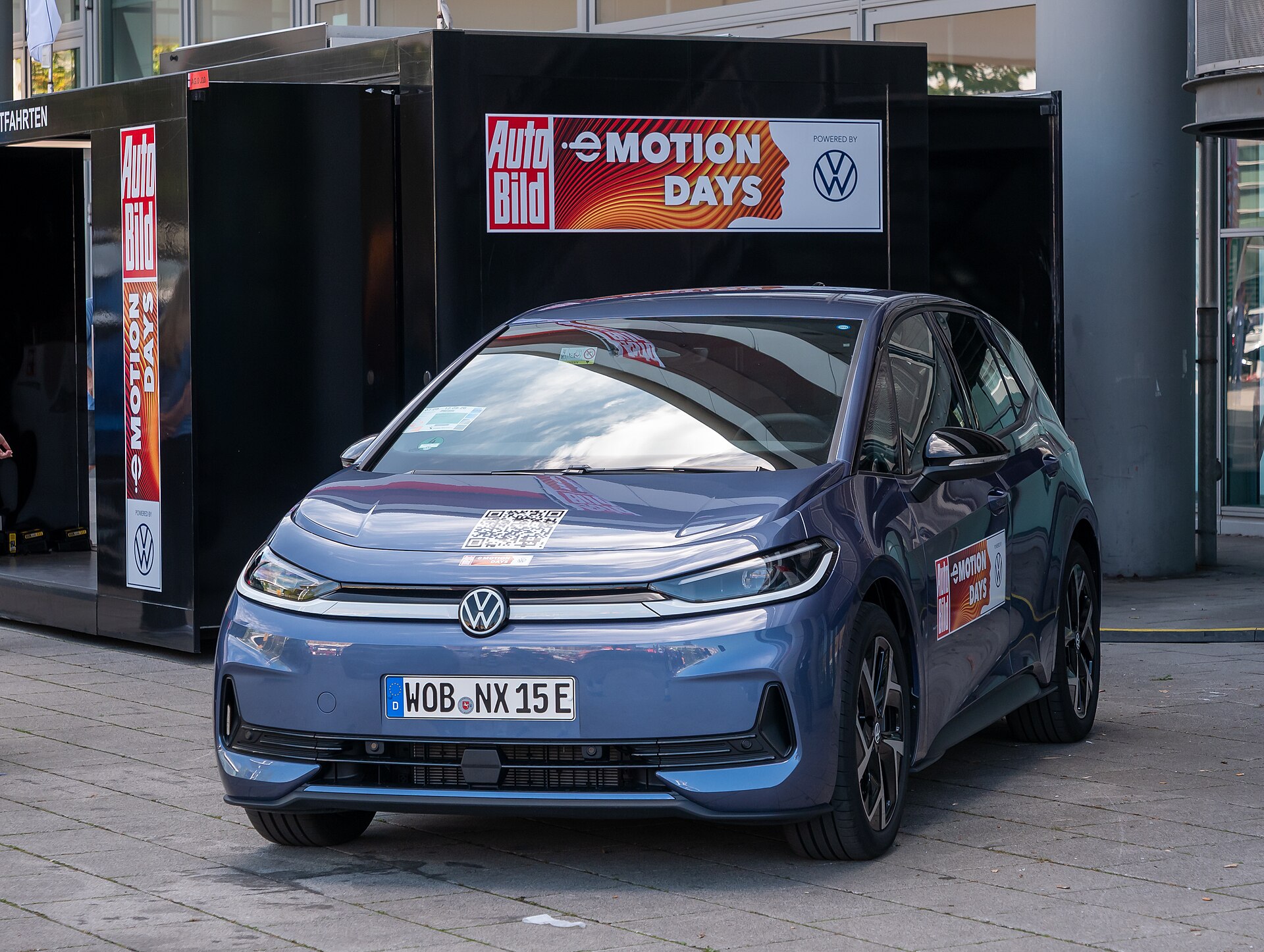 Volkswagen ID.3 Neo on display at a trade fair
